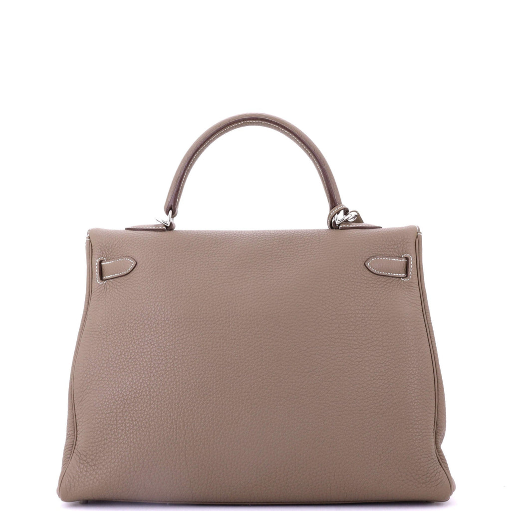 Kelly Handbag Grey Togo with Palladium Hardware 35