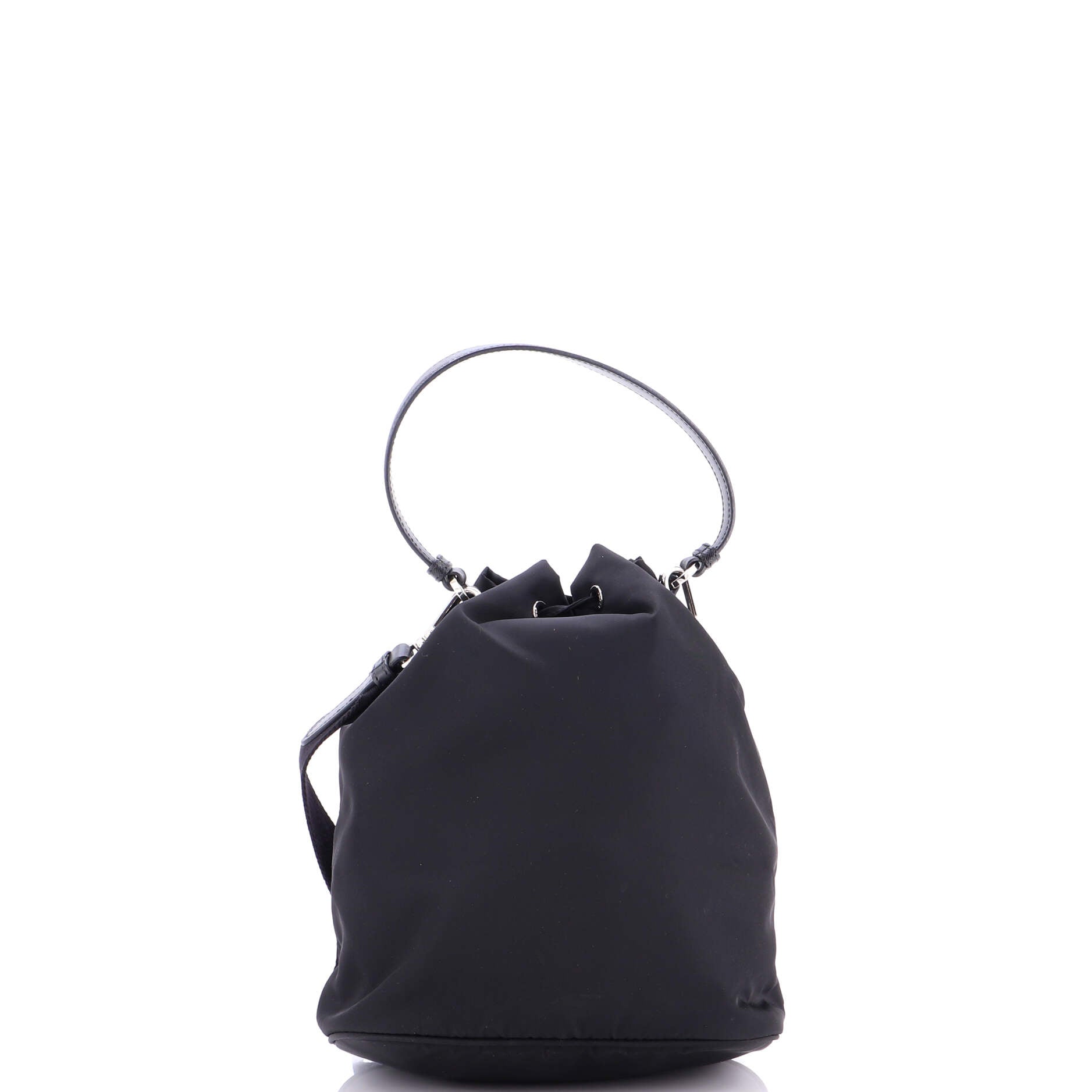 Drawstring Bucket Bag Embellished Tessuto Small