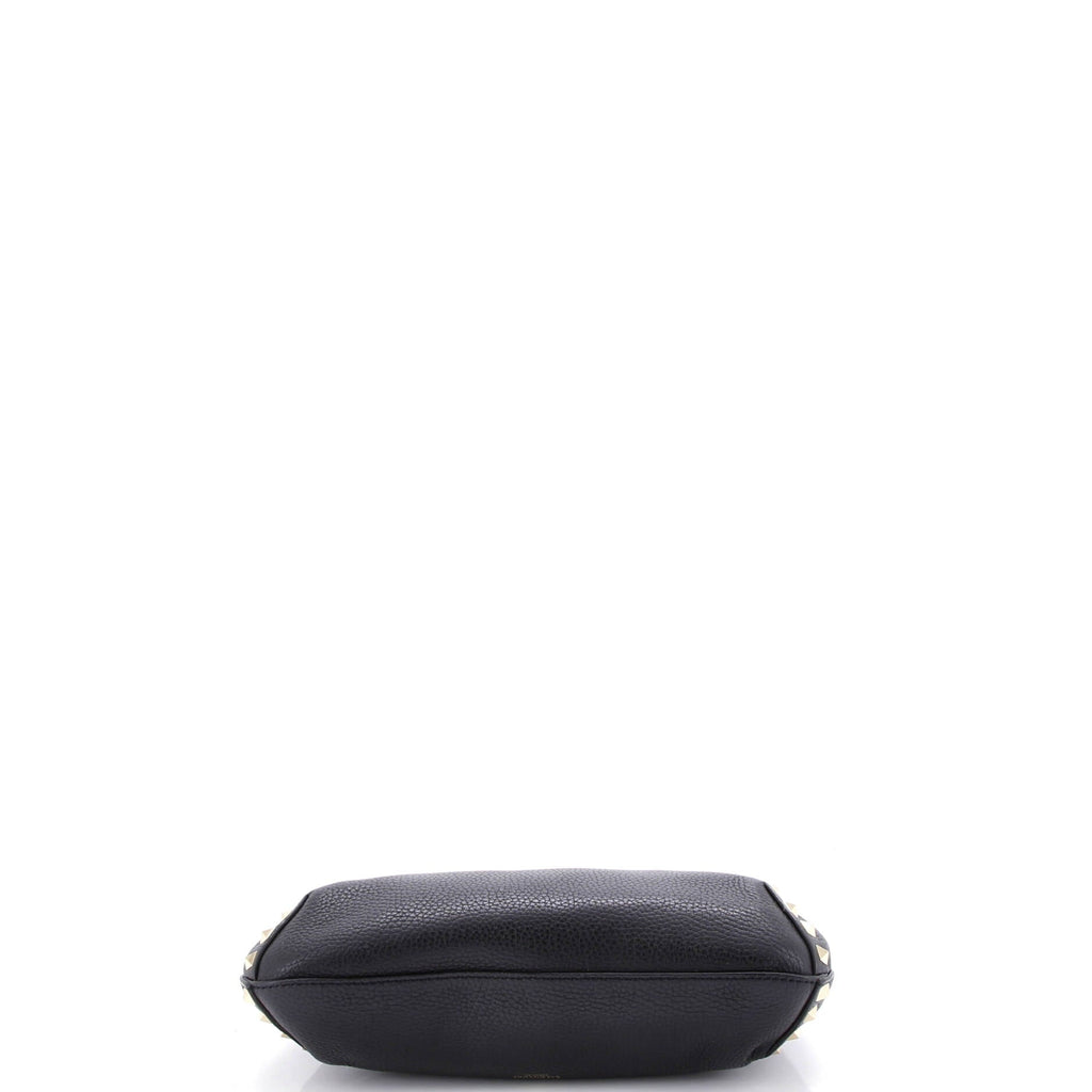 Rockstud Flip Lock Hobo Leather Small