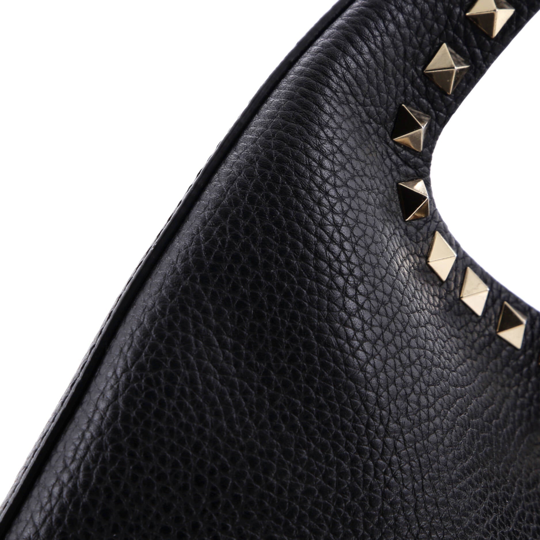 Rockstud Flip Lock Hobo Leather Small