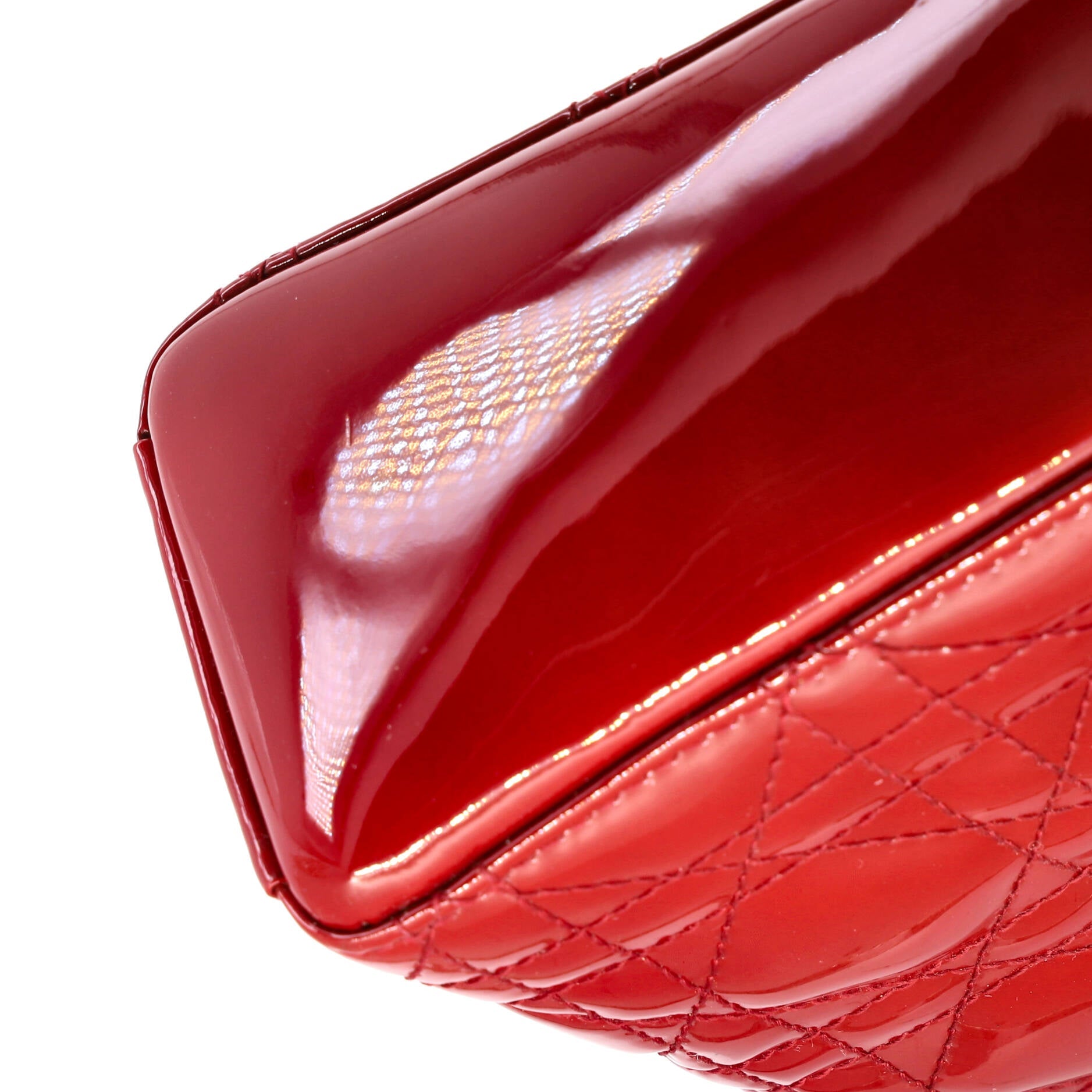 Lady Dior Chain Bag Cannage Quilt Patent Mini
