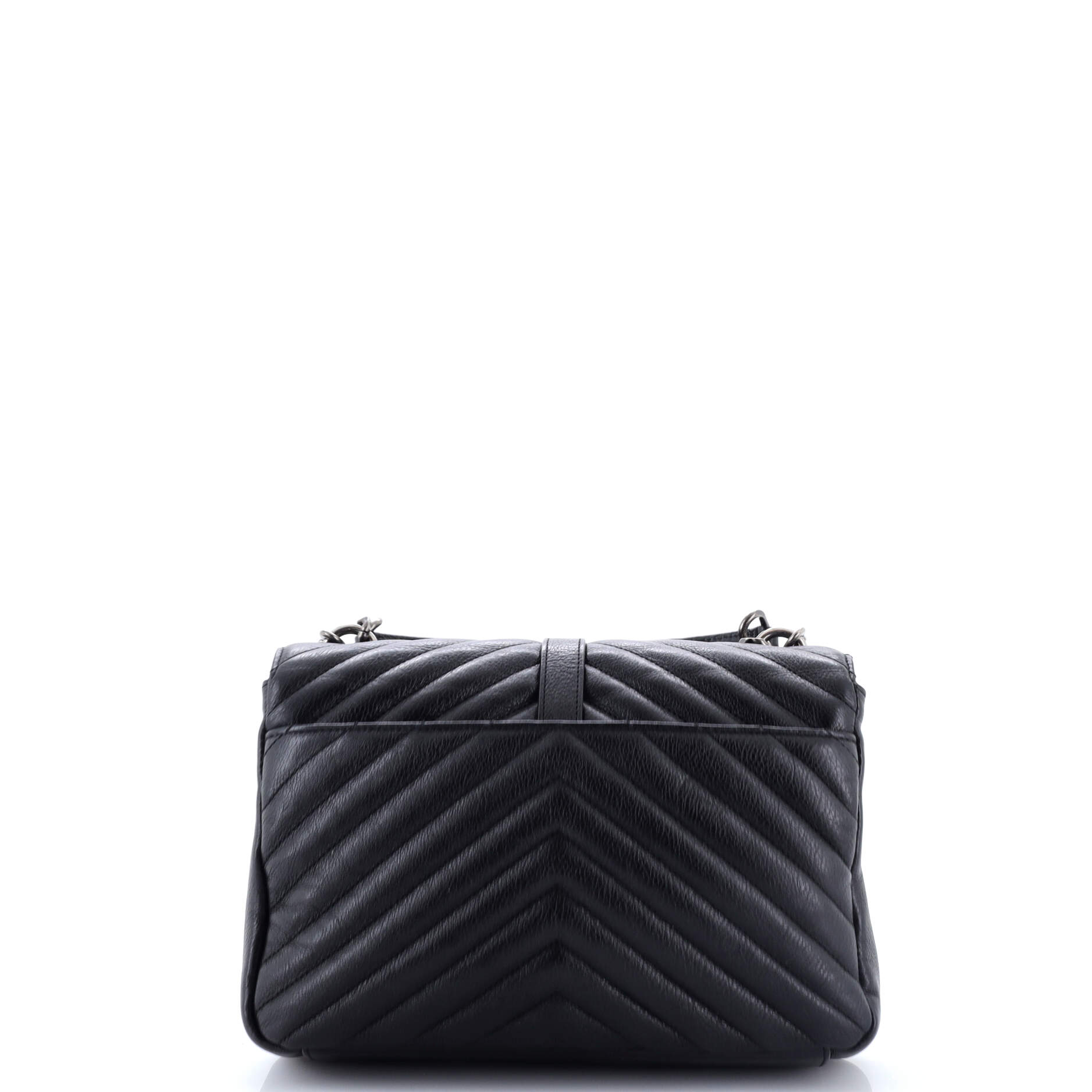 Classic Monogram College Bag Matelasse Chevron Leather Medium