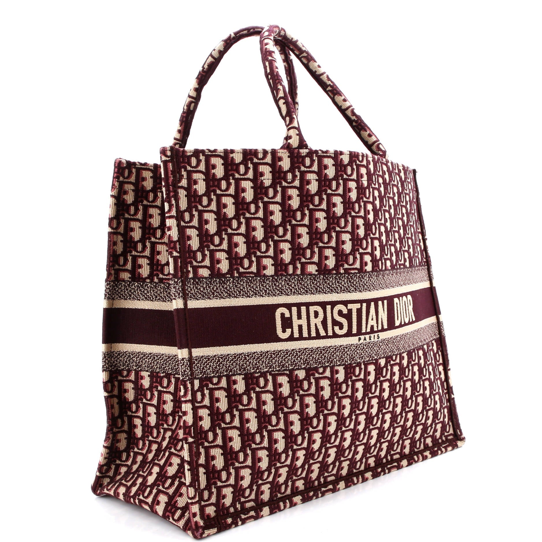 Book Tote Oblique Canvas Large