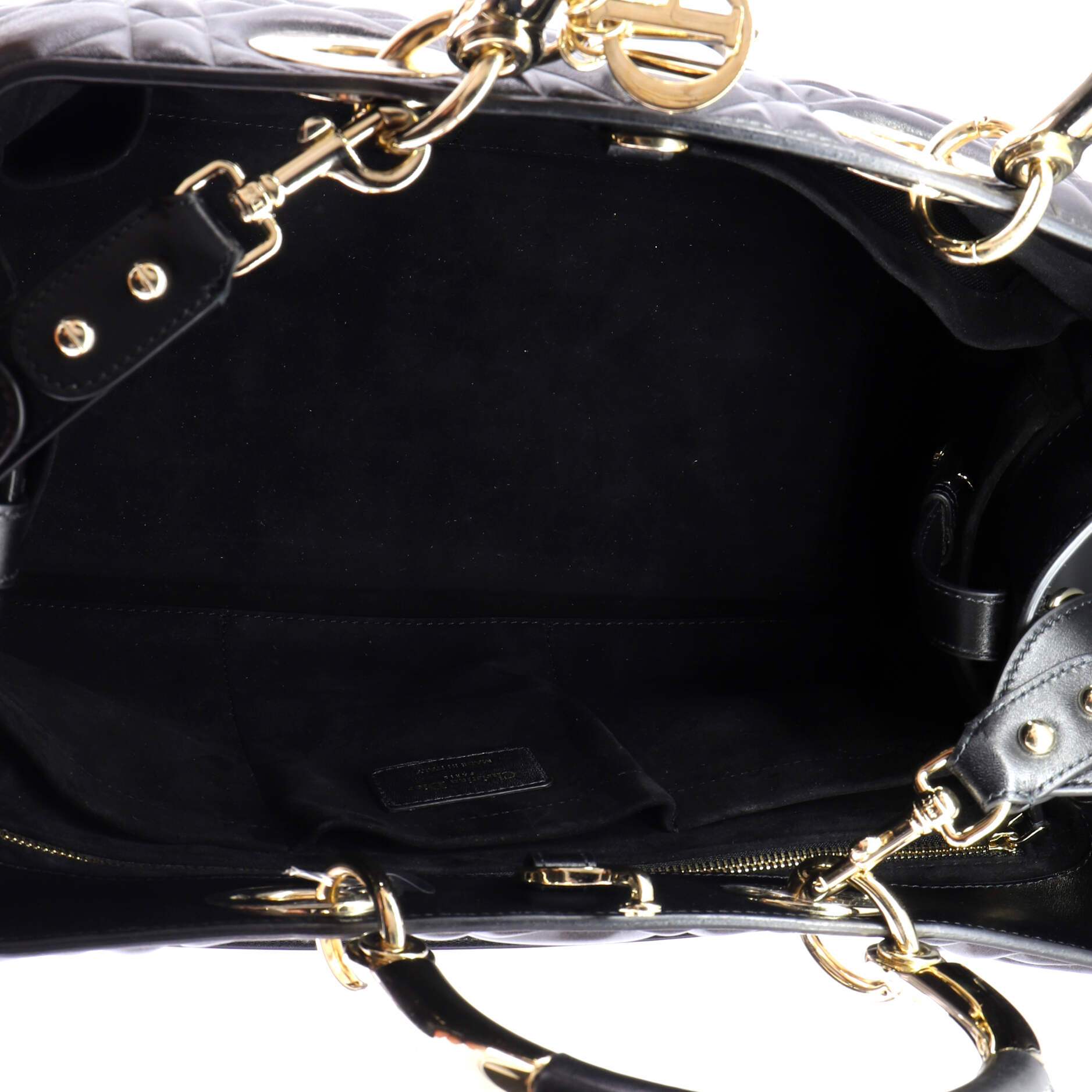 Lady 95.22 Bag Cannage Embossed Leather Large