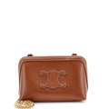 Cuir Triomphe Zip Around Chain Clutch Leather