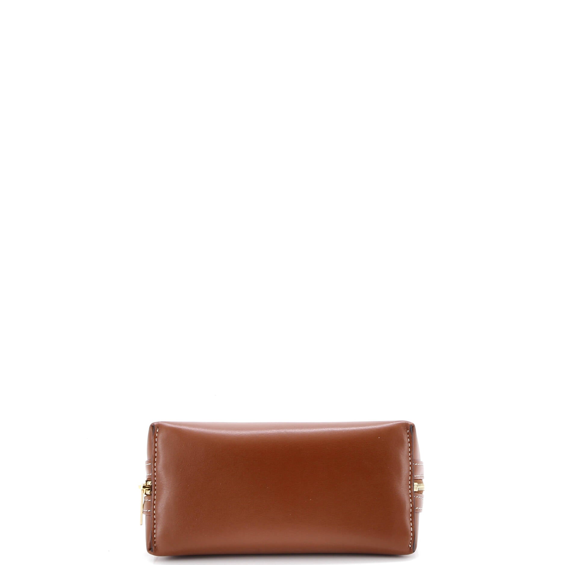 Cuir Triomphe Zip Around Chain Clutch Leather