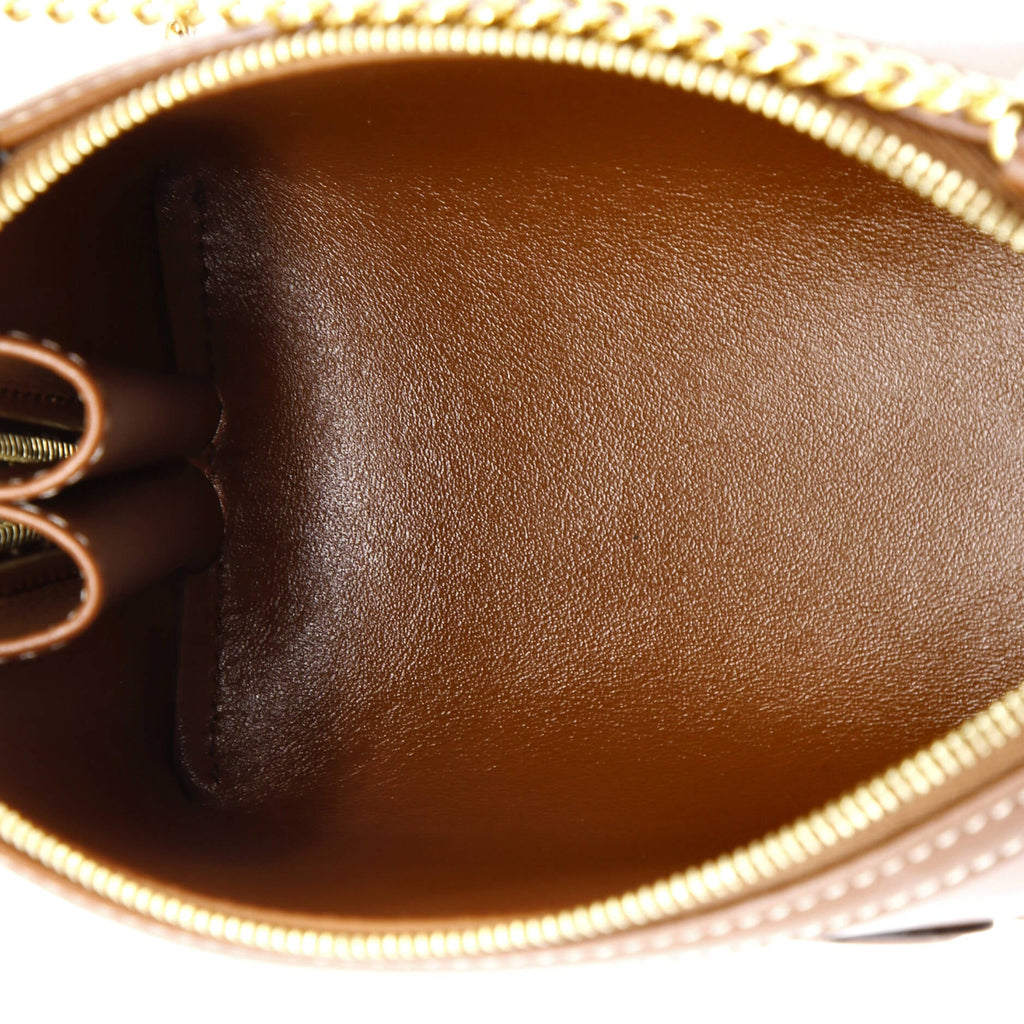Cuir Triomphe Zip Around Chain Clutch Leather