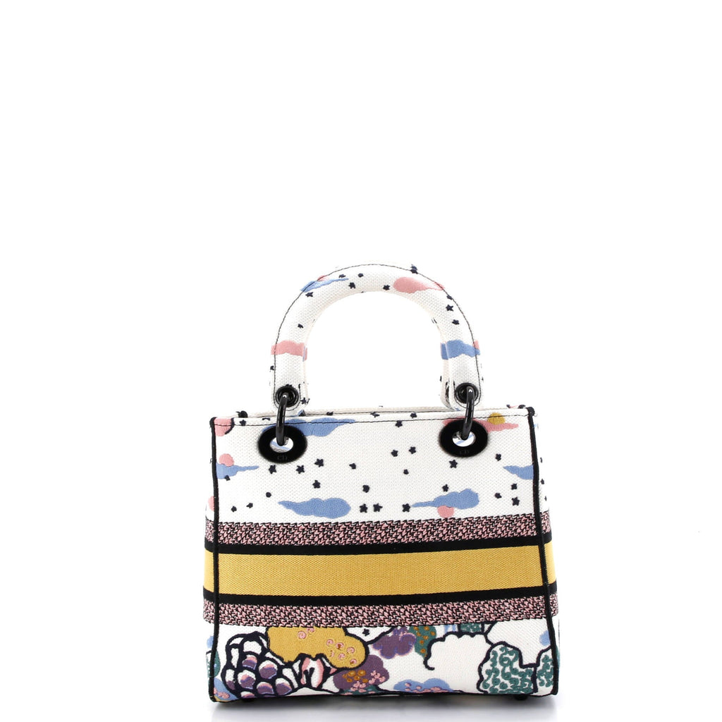 Lady D-Lite Bag Embroidered Canvas Medium