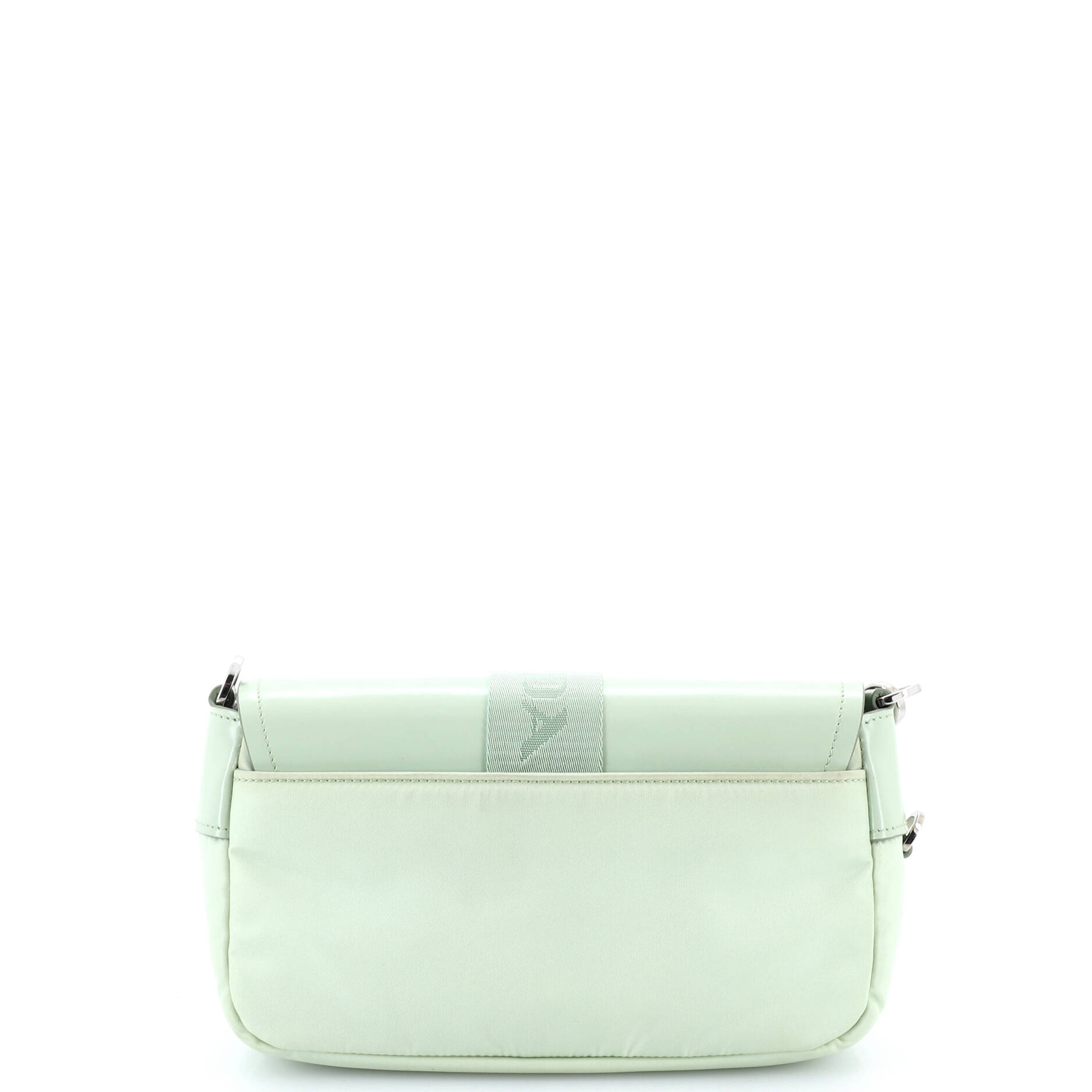 Buckle Pocket Crossbody Bag Spazzolato Leather and Tessuto