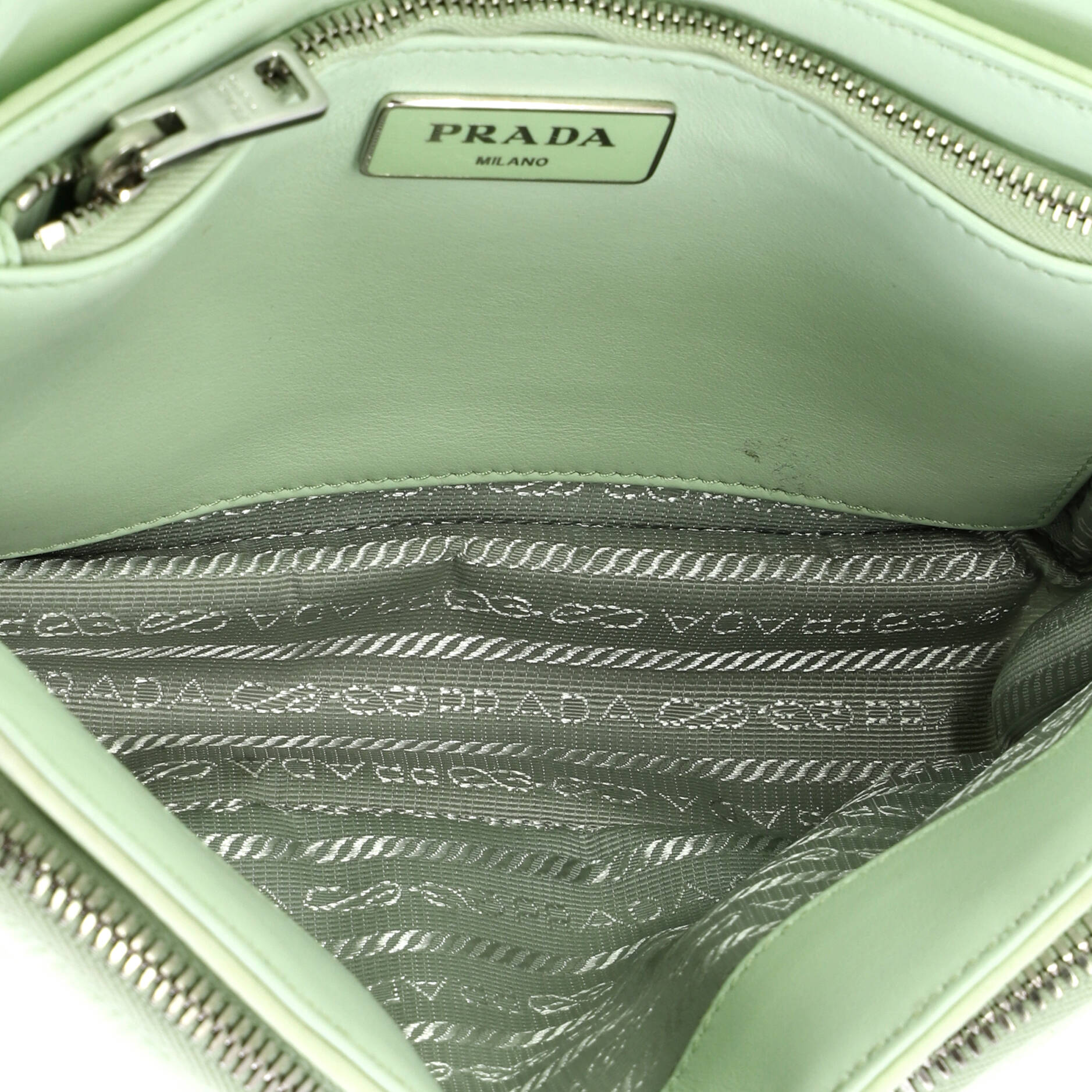 Buckle Pocket Crossbody Bag Spazzolato Leather and Tessuto