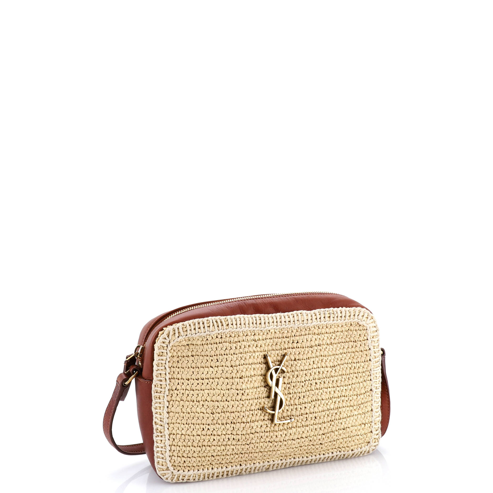 Lou Camera Bag Woven Raffia Small