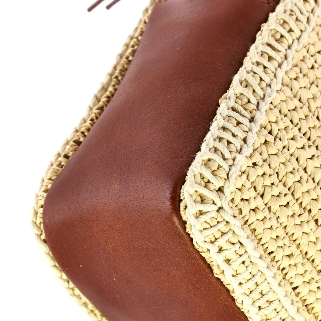 Lou Camera Bag Woven Raffia Small