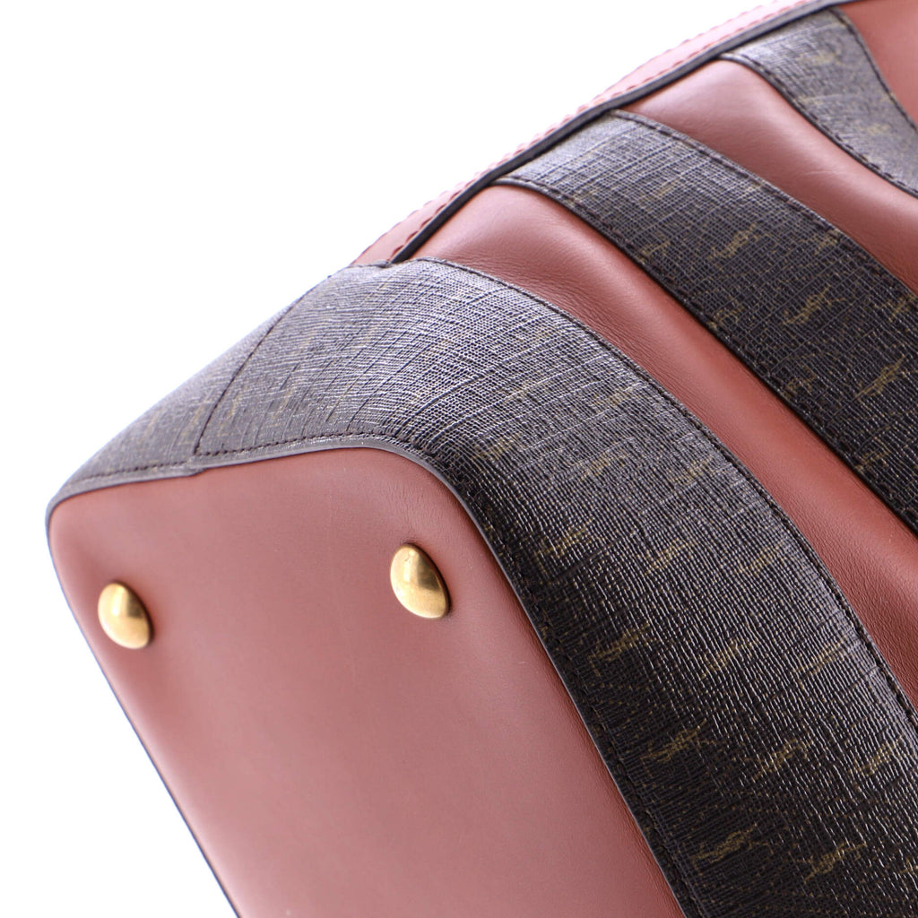 Le Monogramme Striped Bucket Bag Monogram All Over Coated Canvas and Leather