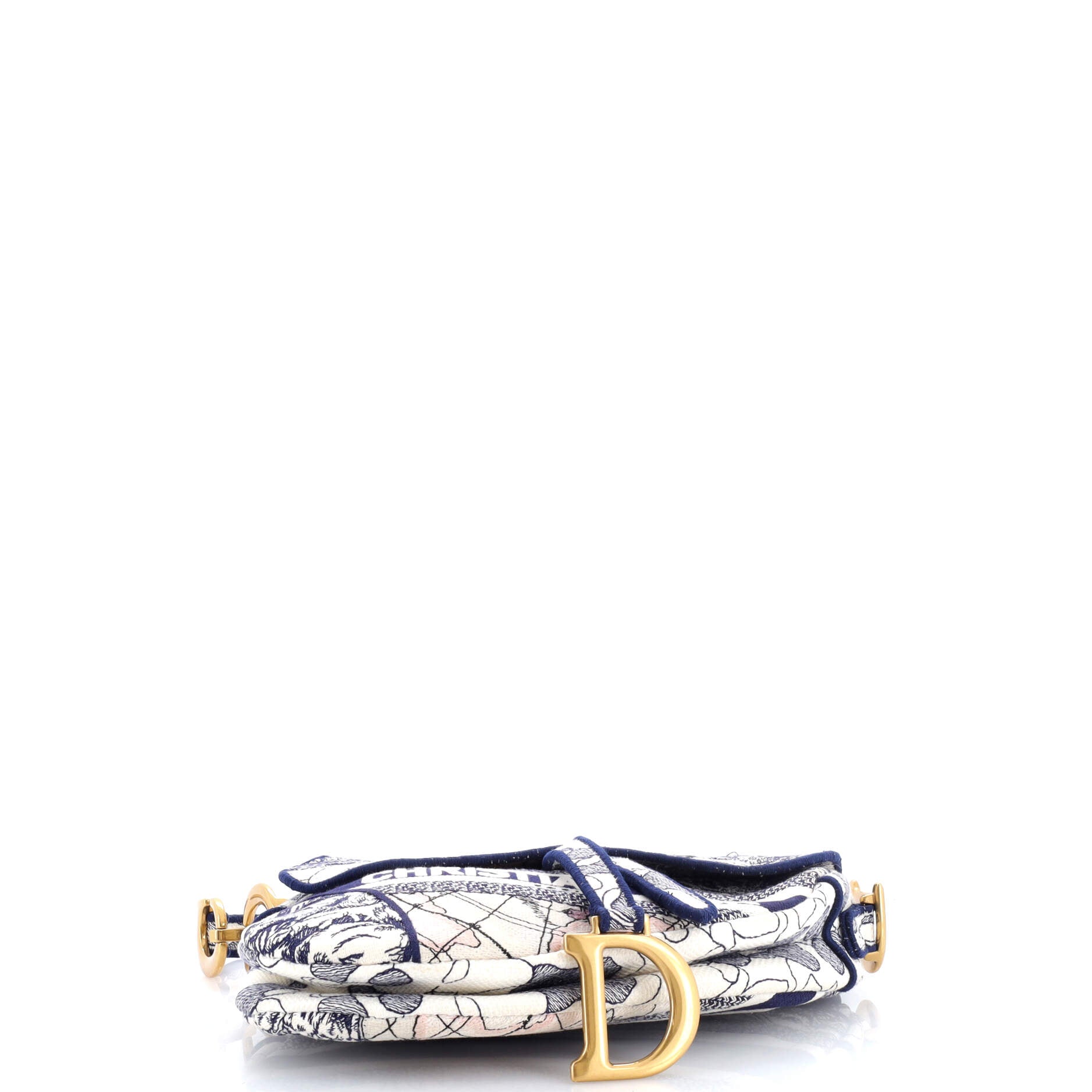 Saddle Bag Logo Embroidered Canvas Medium