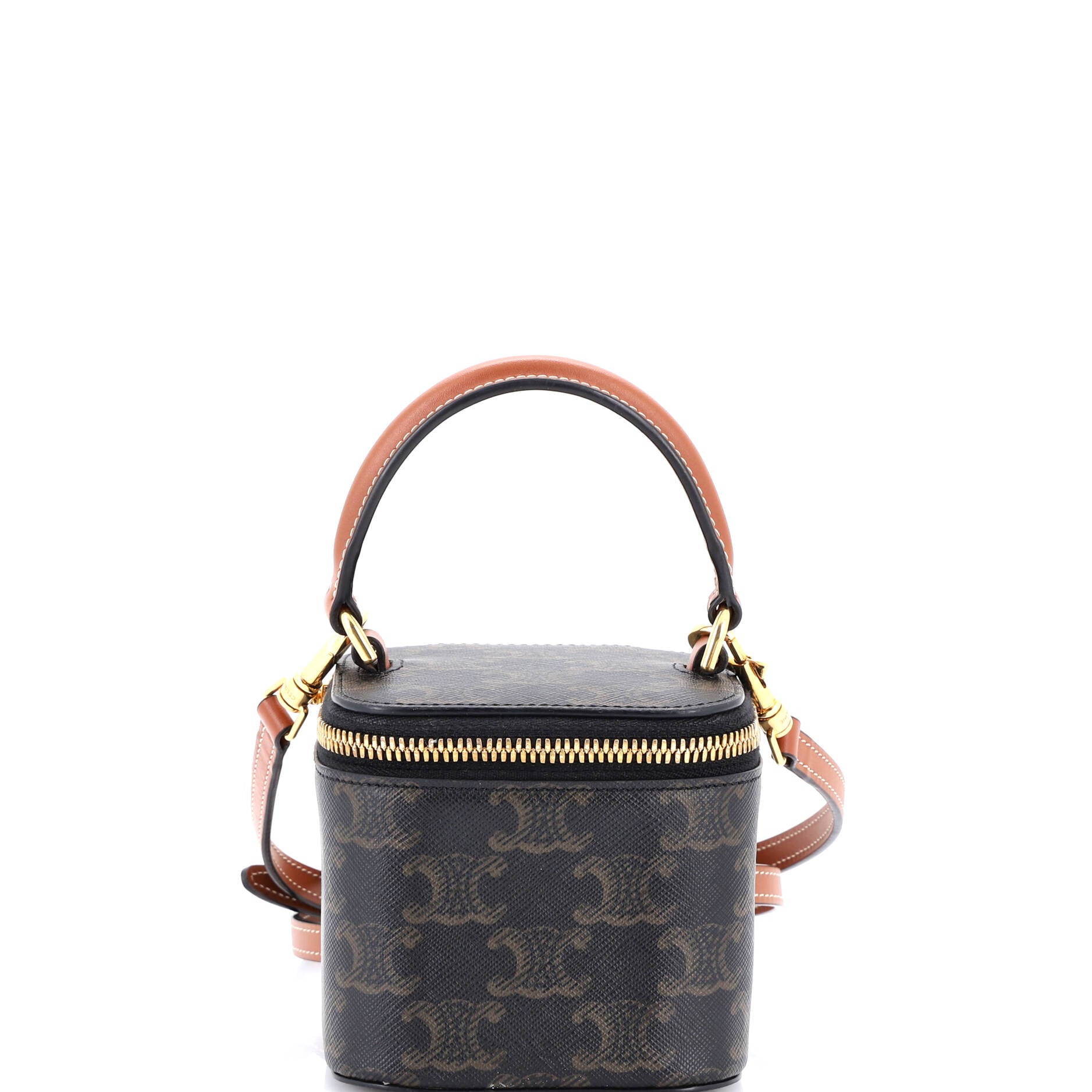 Top Handle Square Vanity Case Triomphe Coated Canvas Mini