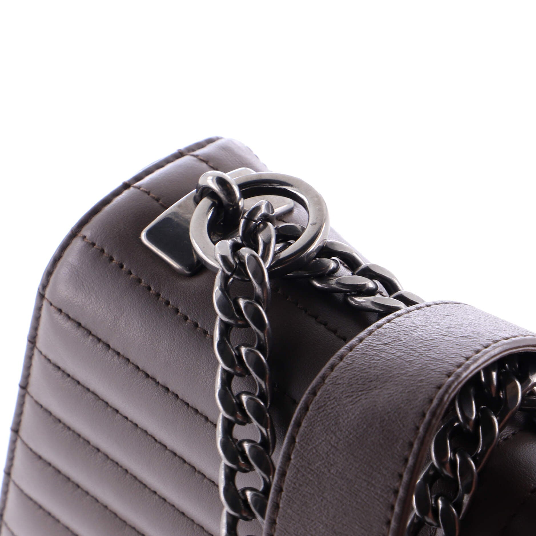 Chain Flap Shoulder Bag Diagramme Quilted Leather Medium