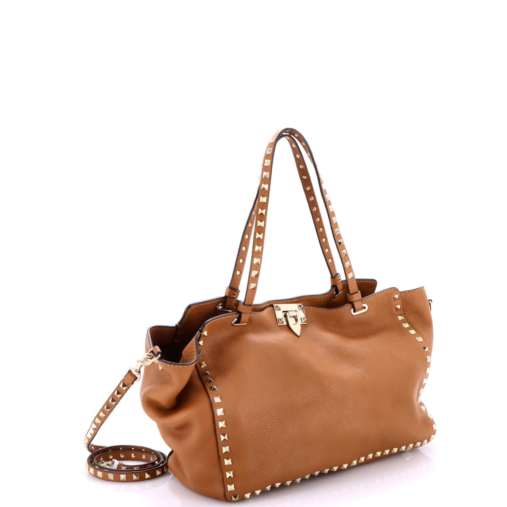 Rockstud Tote Pebbled Leather Medium