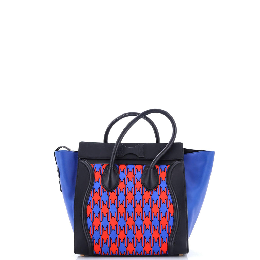 Luggage Bag Printed Textile and Leather Mini