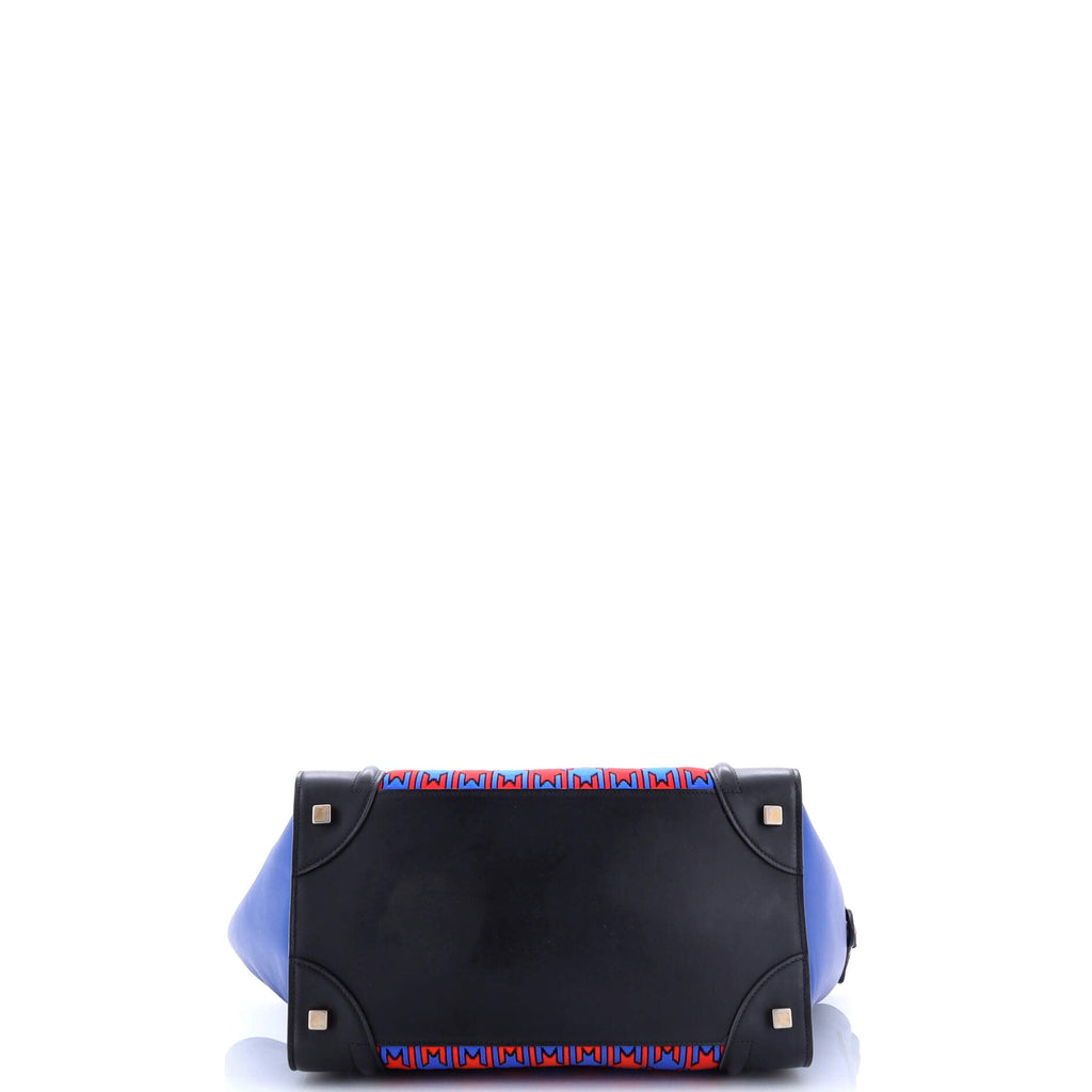 Luggage Bag Printed Textile and Leather Mini