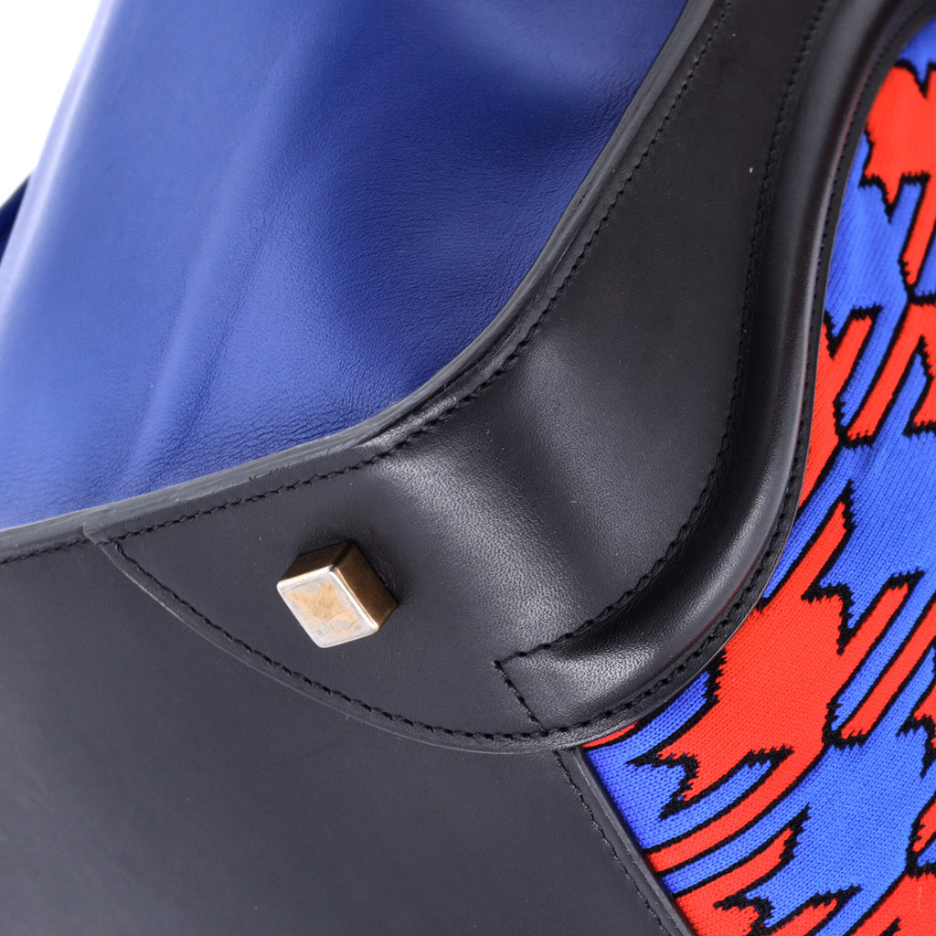 Luggage Bag Printed Textile and Leather Mini