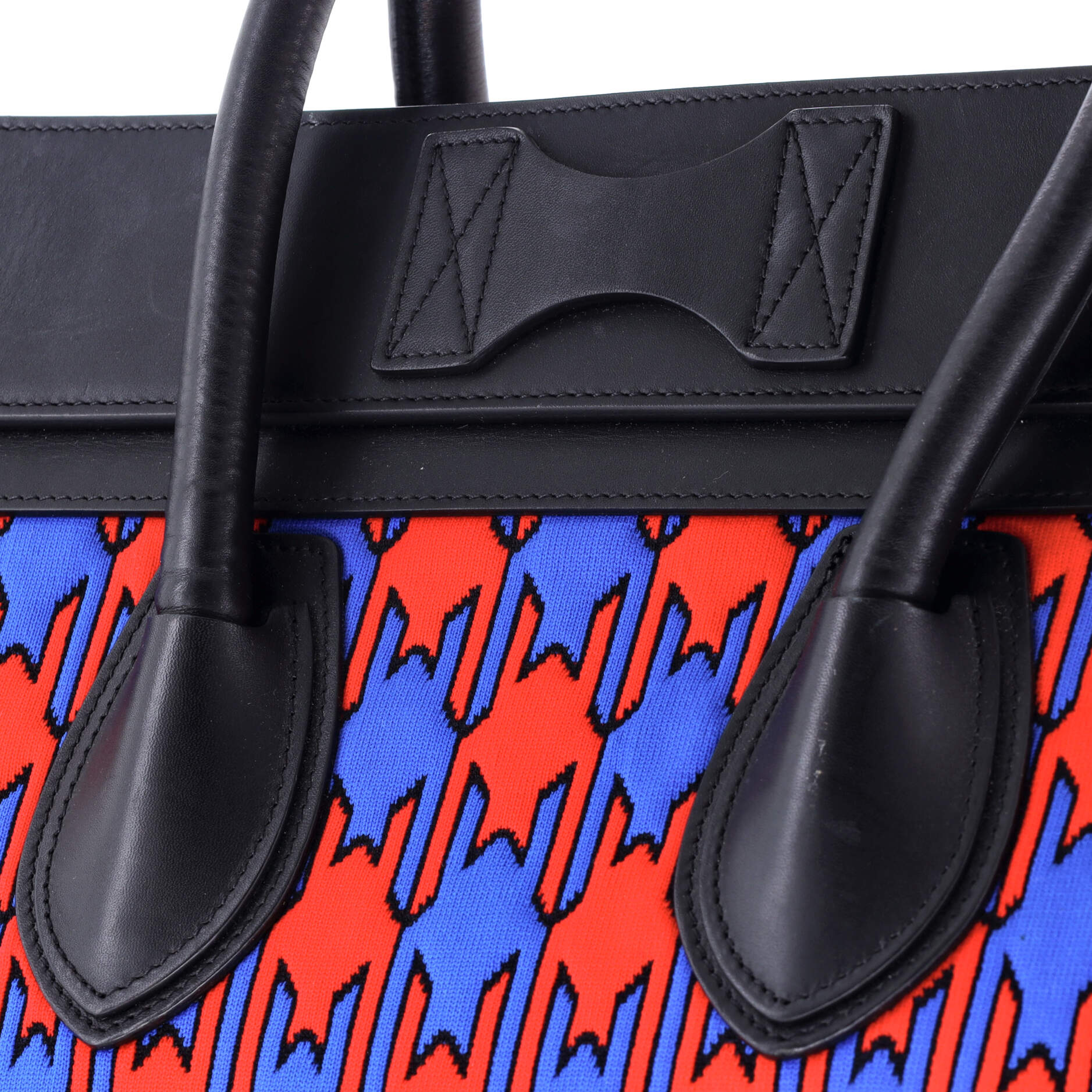Luggage Bag Printed Textile and Leather Mini