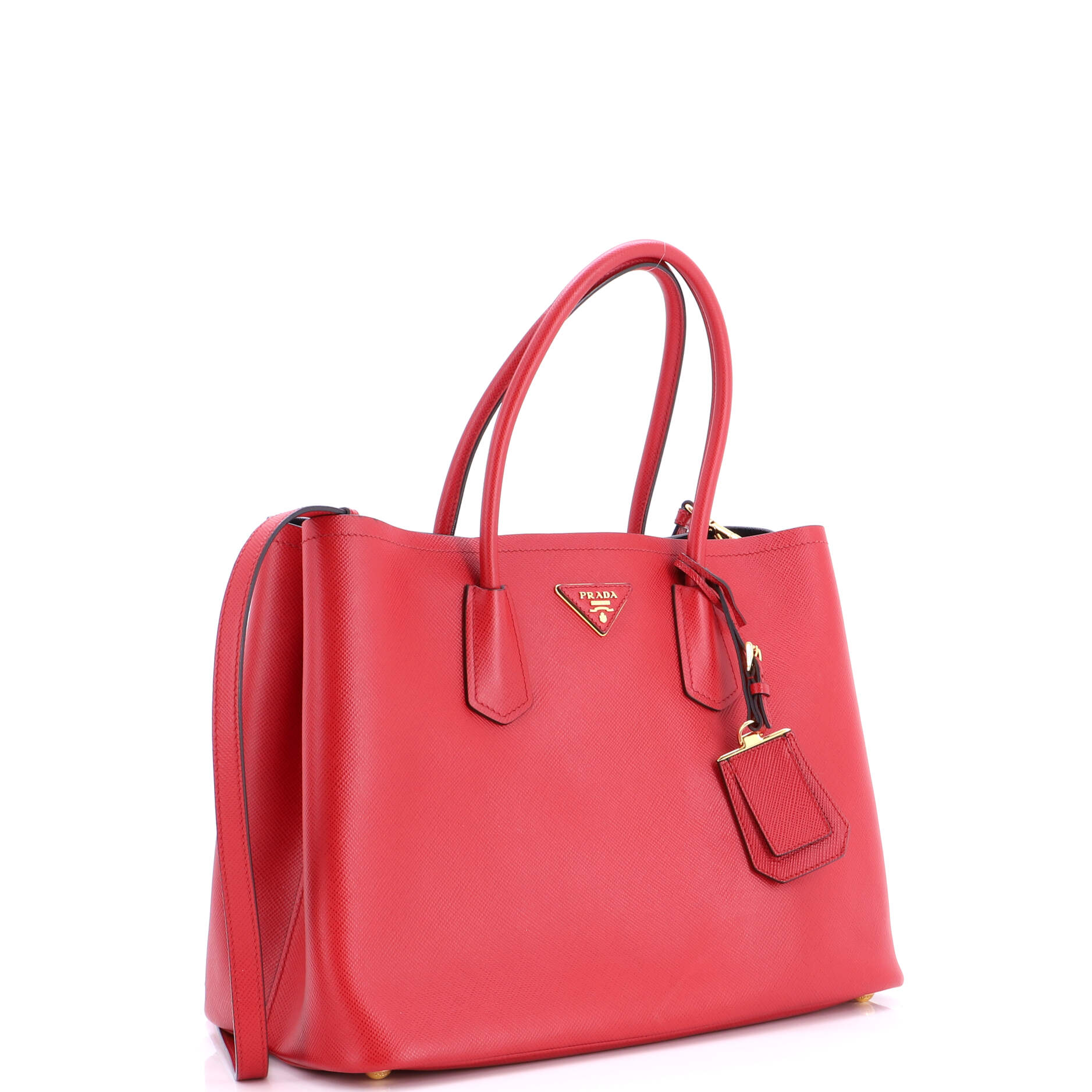 Cuir Double Tote Saffiano Leather Medium