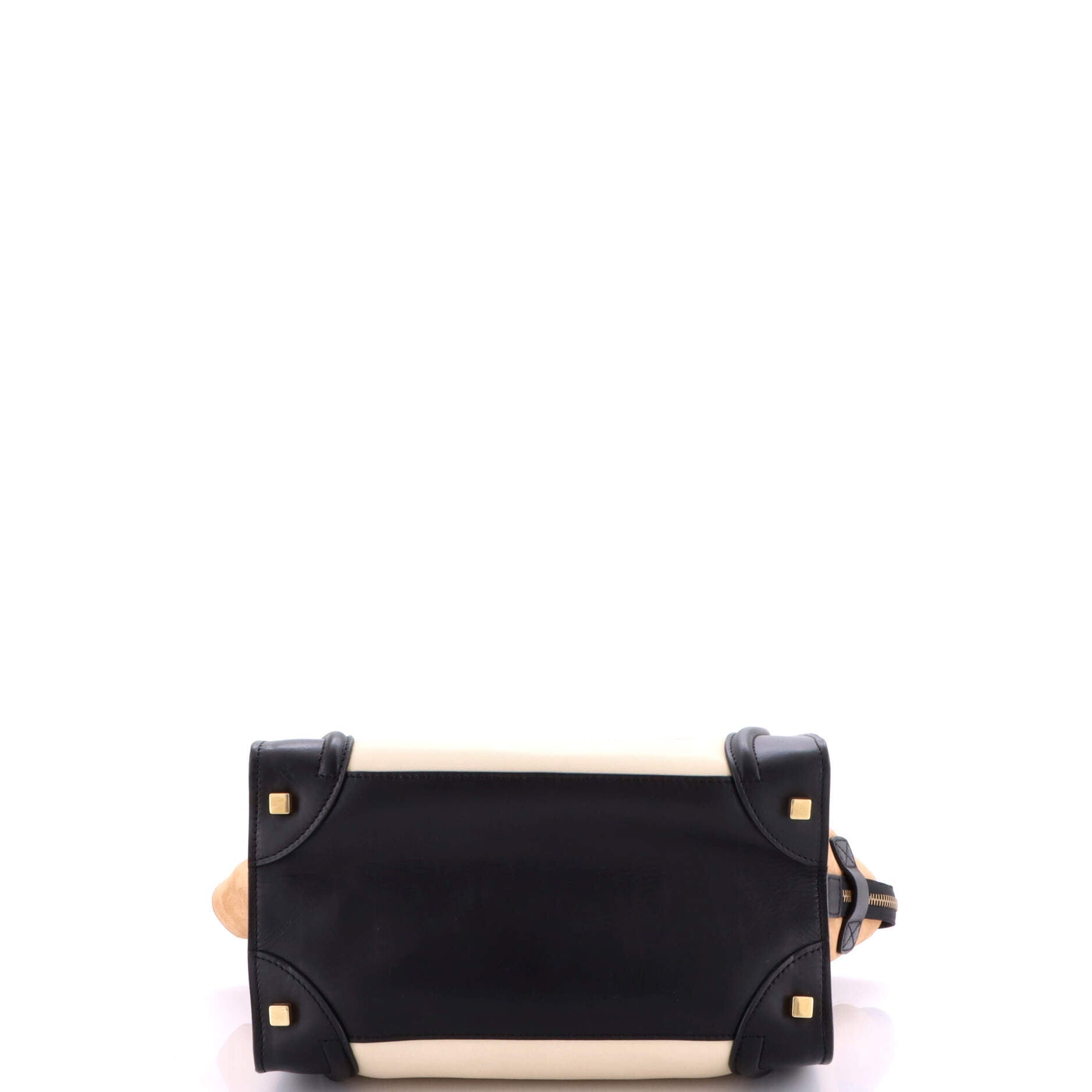 Bicolor Luggage Bag Leather Micro