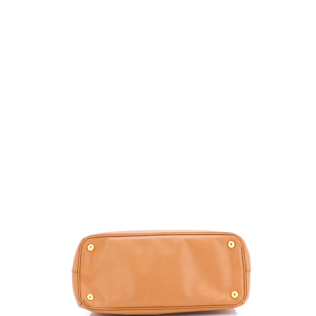 Double Zip Lux Tote Saffiano Leather Small
