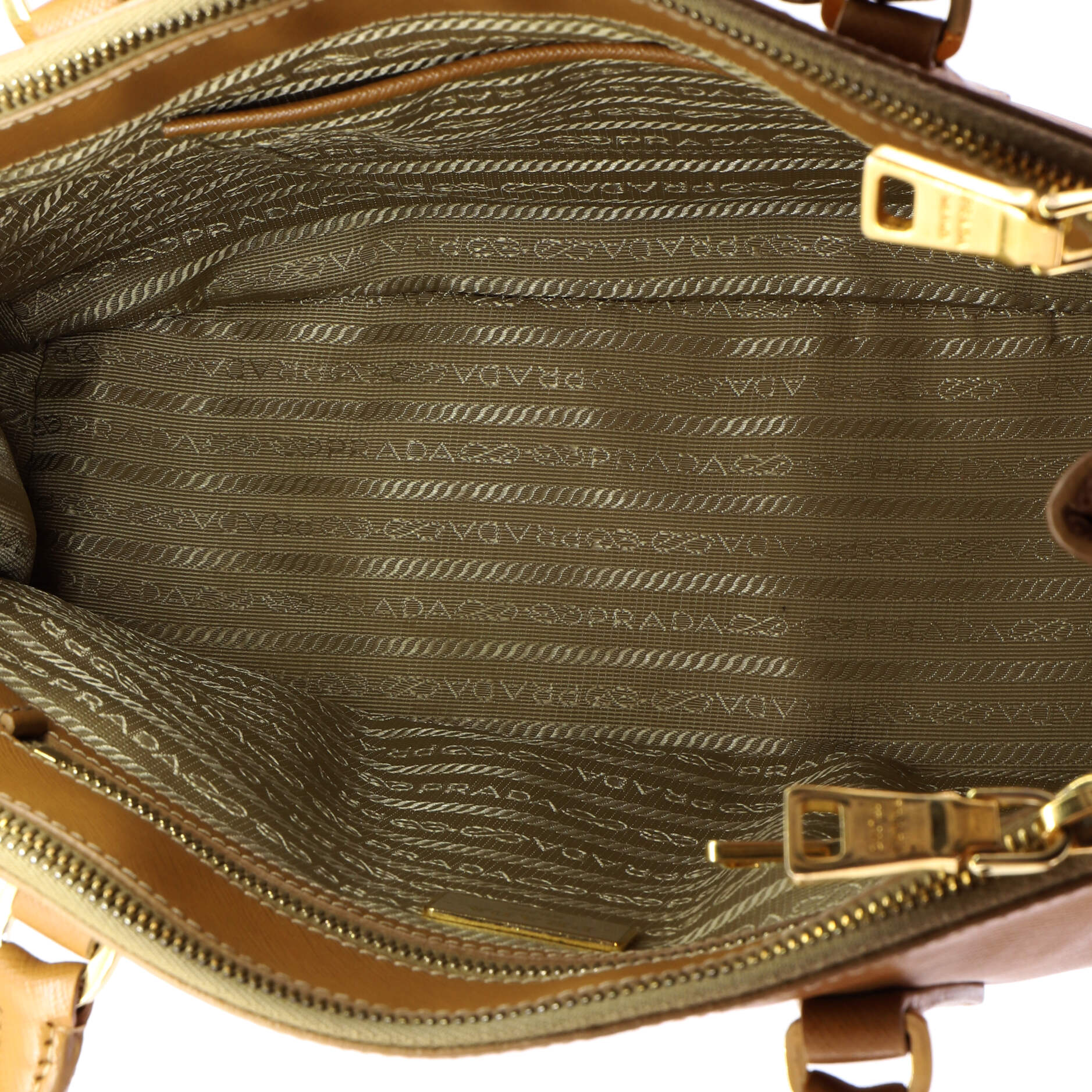 Double Zip Lux Tote Saffiano Leather Small