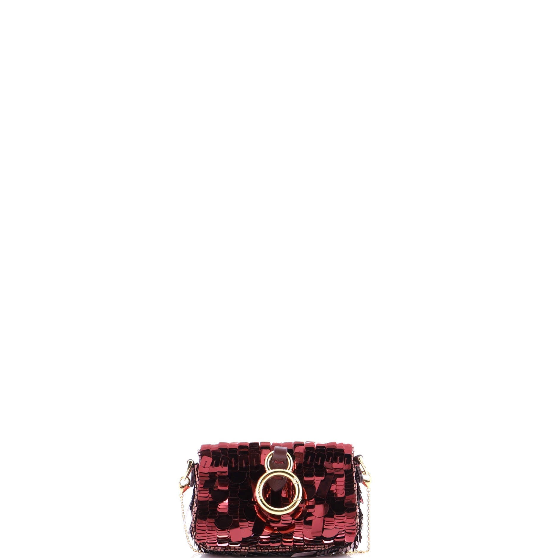 Chain Baguette Charm Bag Sequins Nano