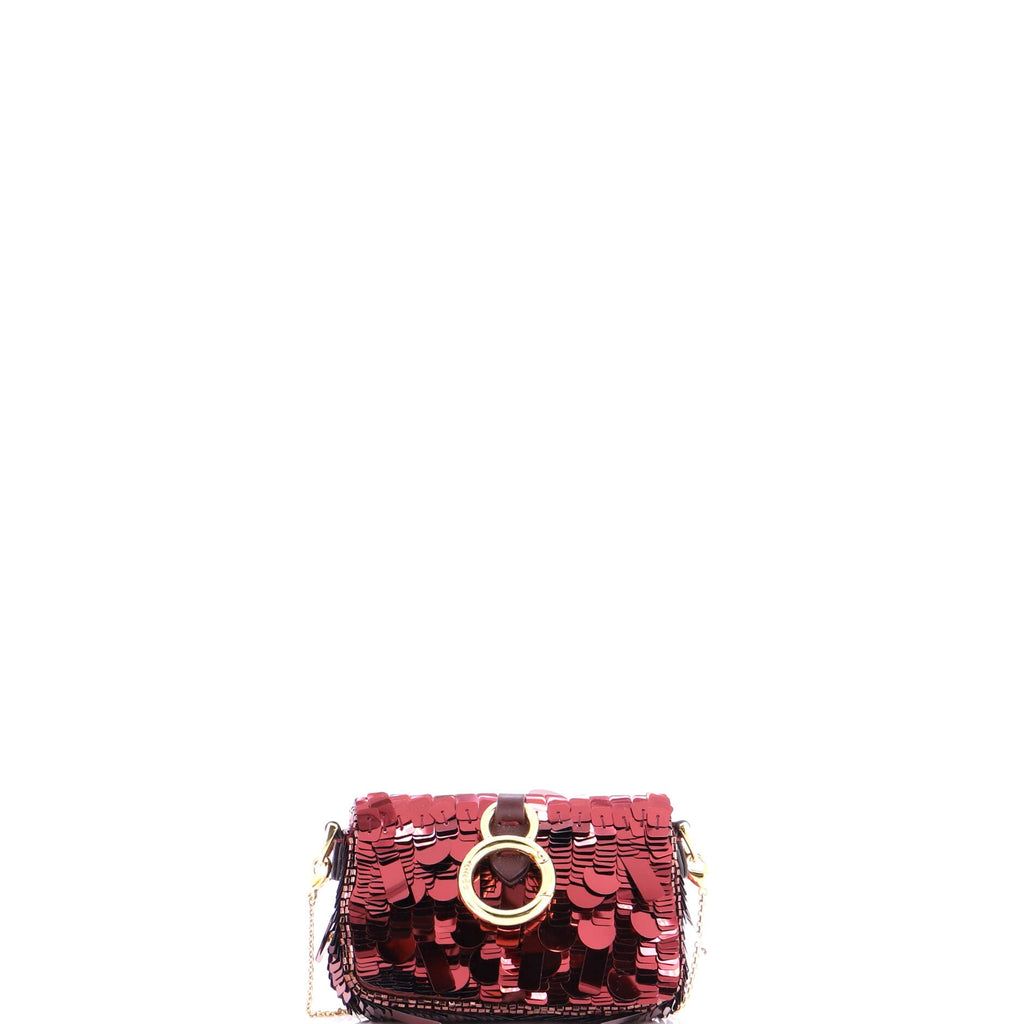Chain Baguette Charm Bag Sequins Nano