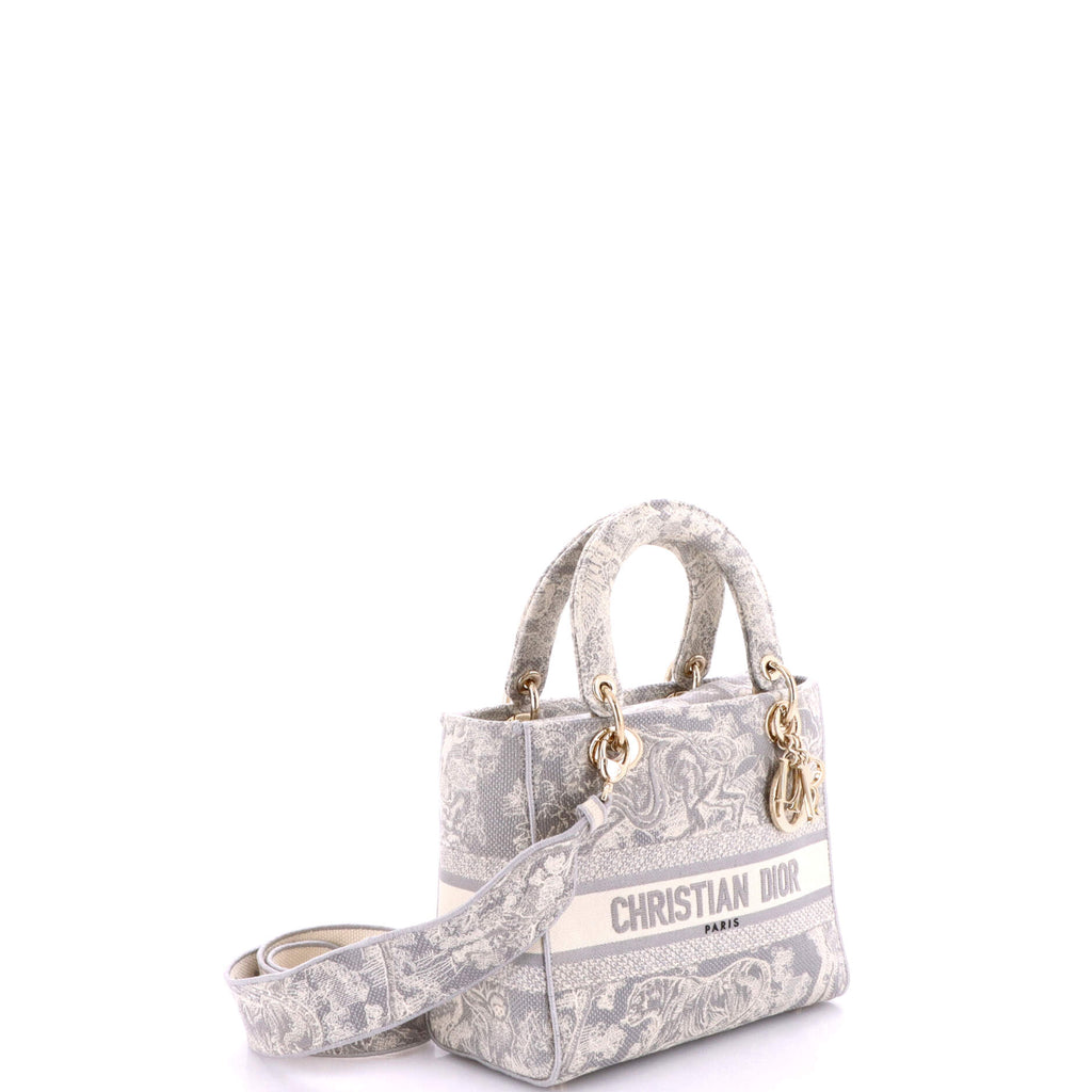 Toile de Jouy Lady D-Lite Bag Embroidered Canvas