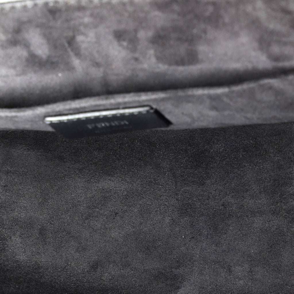 Kan I F Shoulder Bag Leather and Zucca Velvet Medium