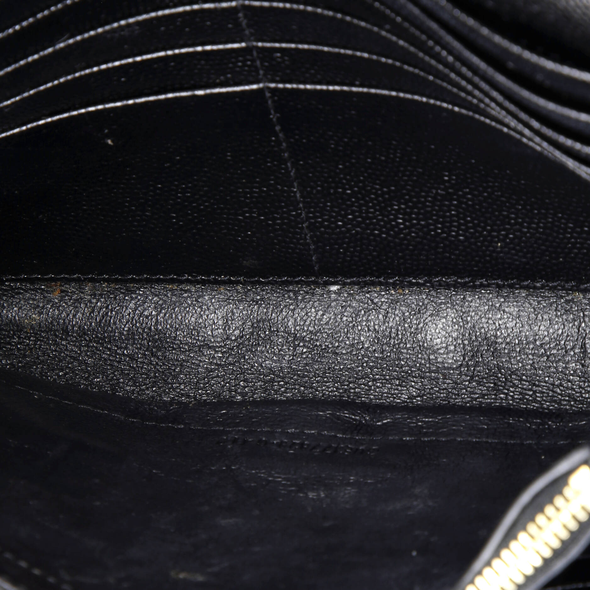 Classic Monogram Wallet on Chain Matelasse Chevron Leather Medium