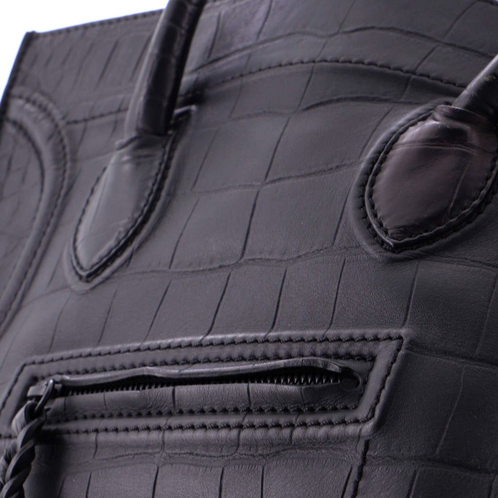 Phantom Bag Crocodile Embossed Leather Medium