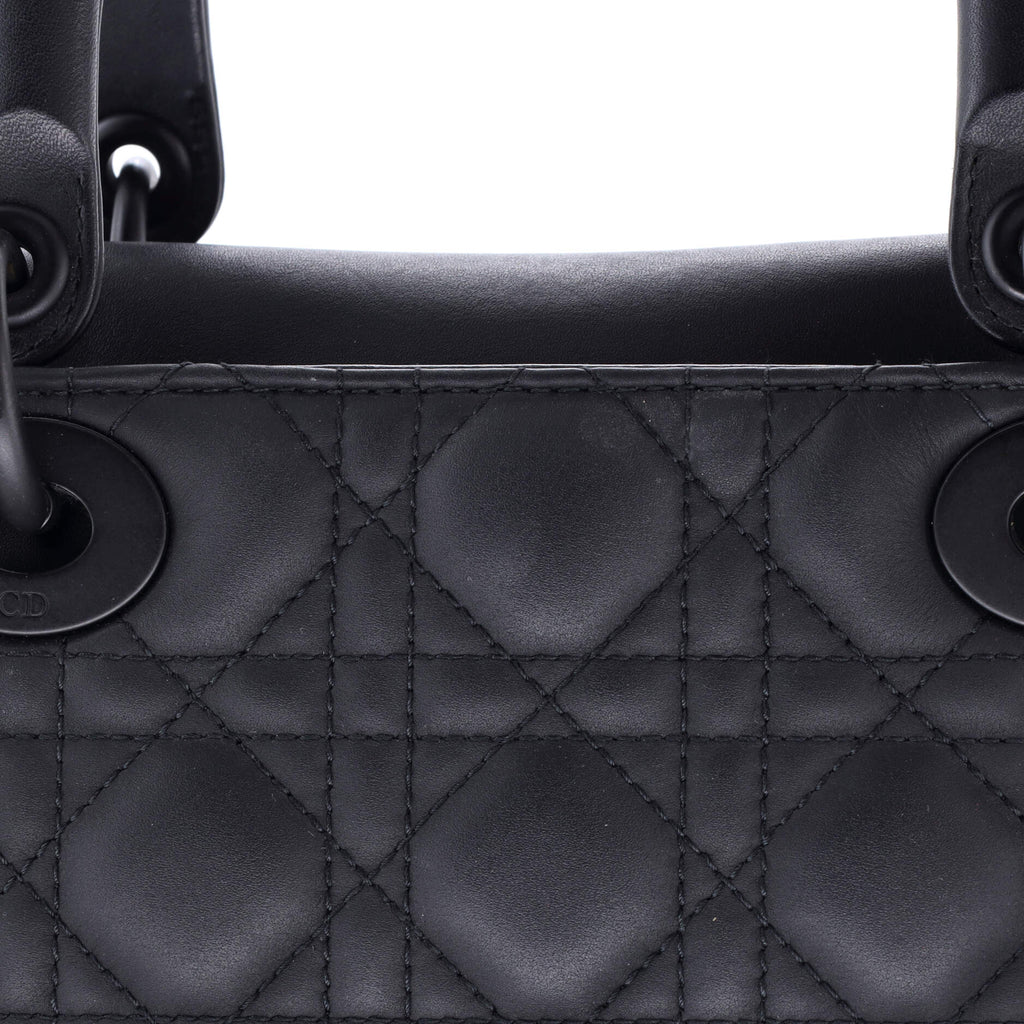 Ultra Matte Lady Dior Bag Cannage Quilt Calfskin Medium