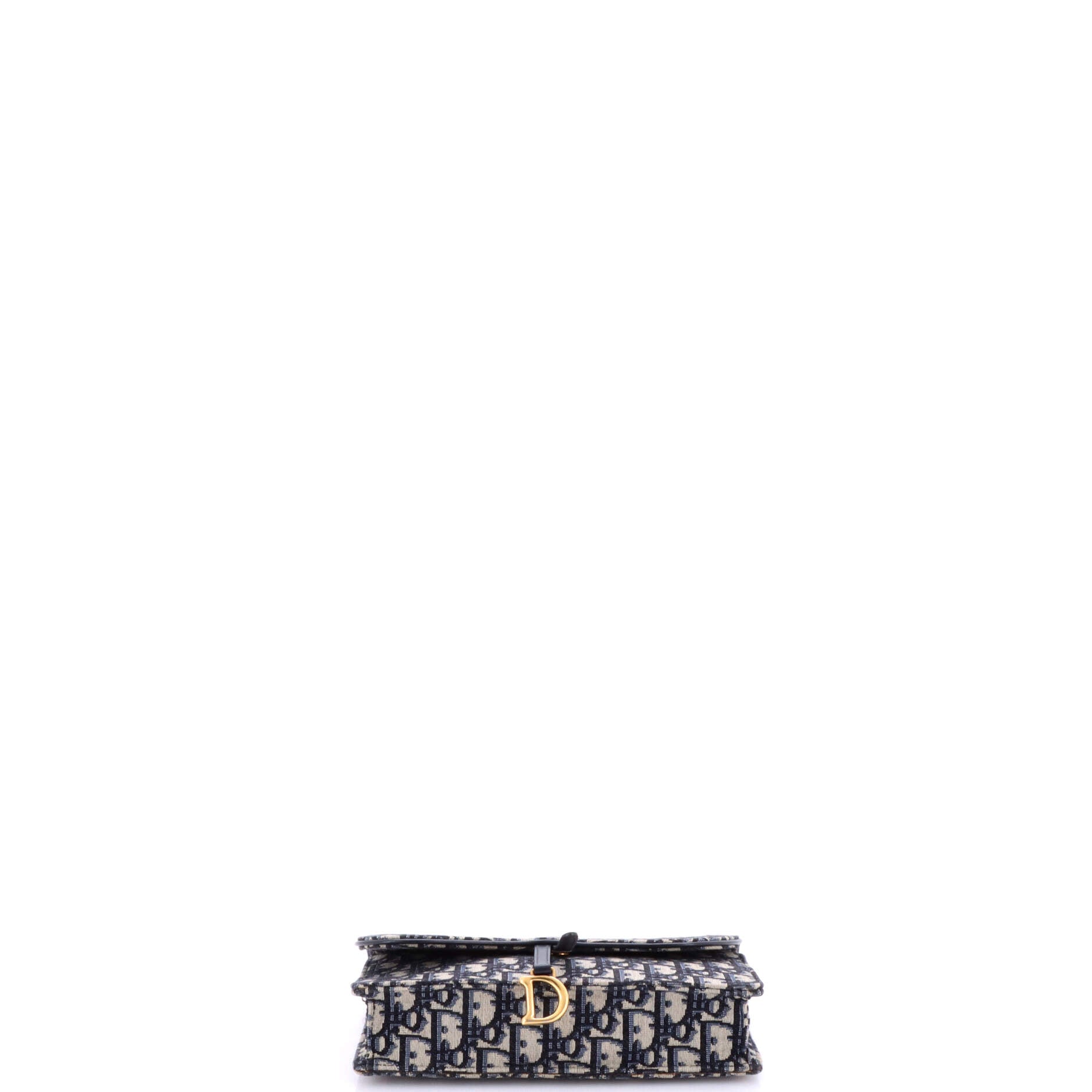 Saddle Chain Clutch Oblique Canvas