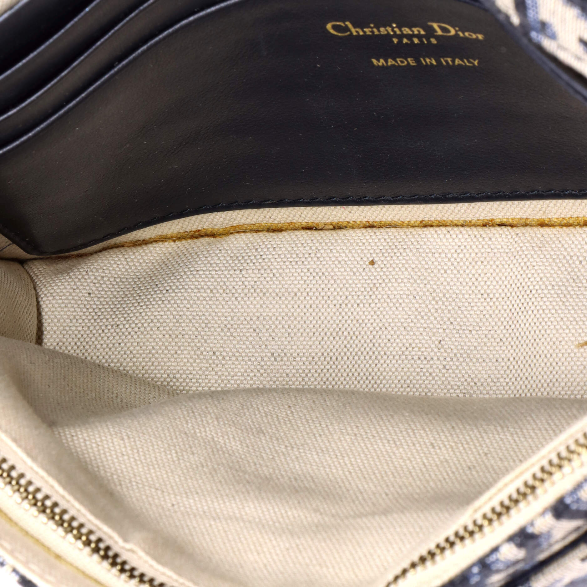 Saddle Chain Clutch Oblique Canvas