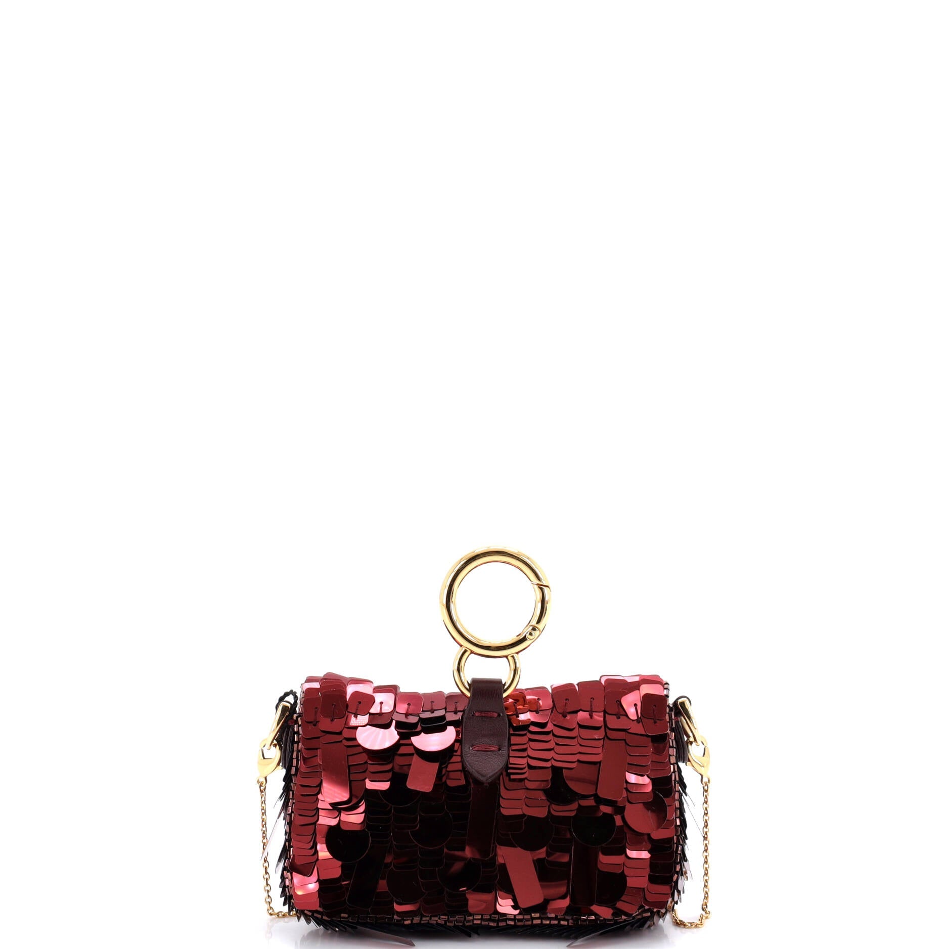 Chain Baguette Charm Bag Sequins Nano