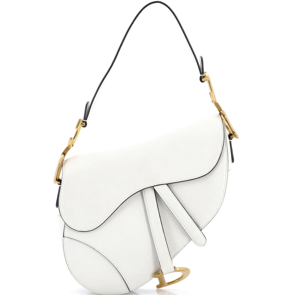 Saddle Handbag with Strap Leather Medium