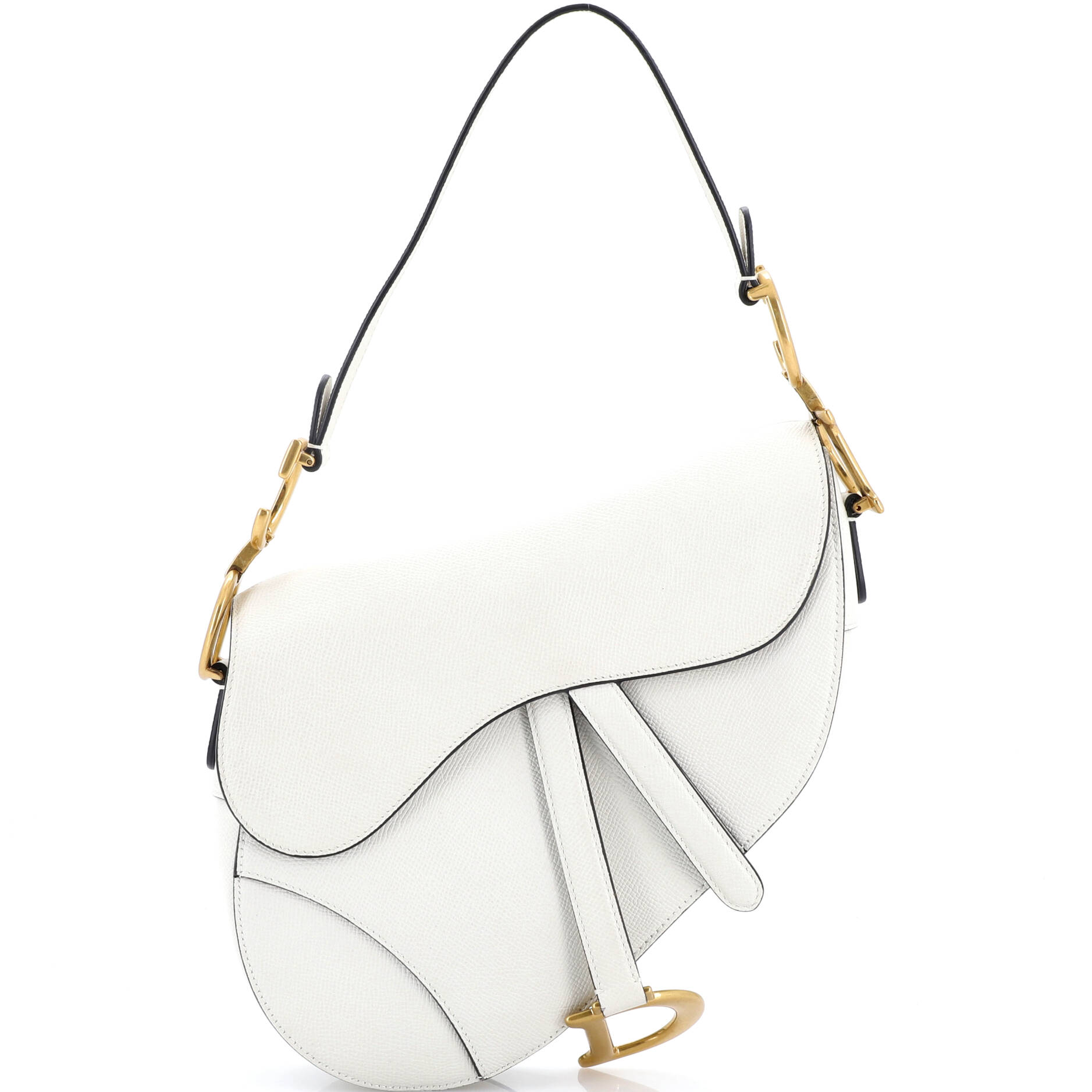 Saddle Handbag with Strap Leather Medium