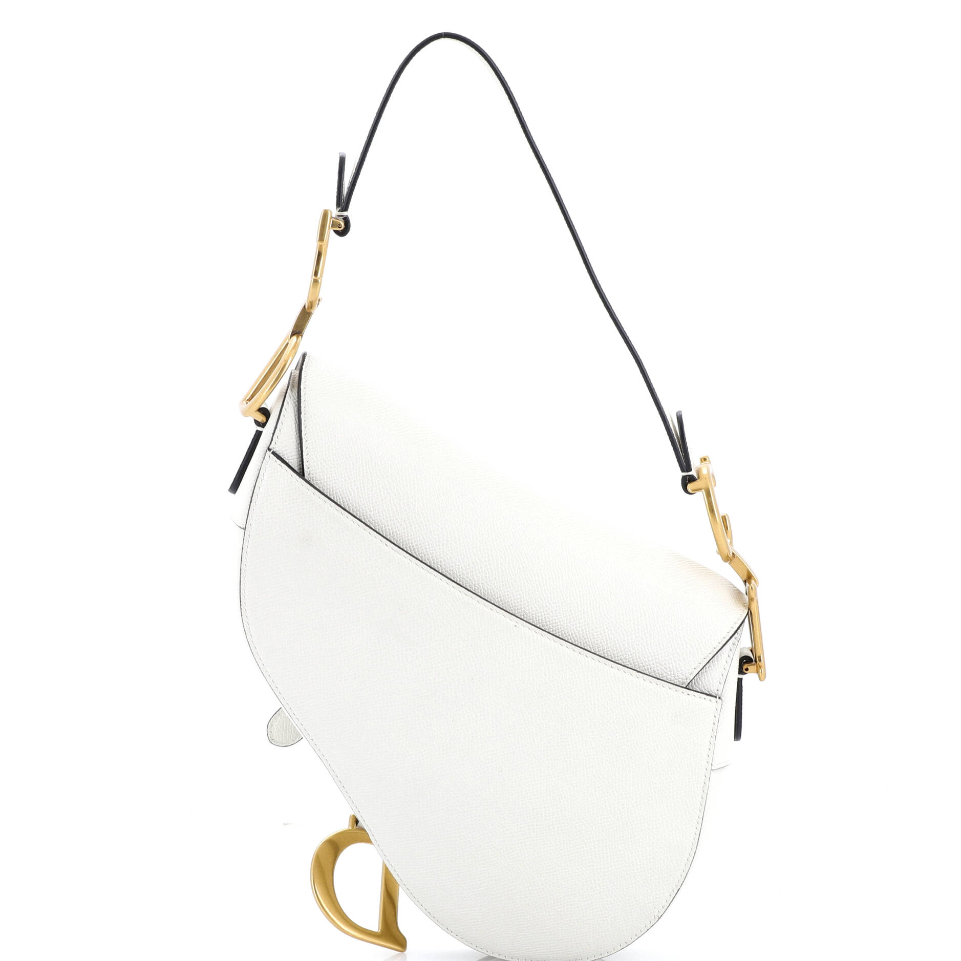 Saddle Handbag with Strap Leather Medium
