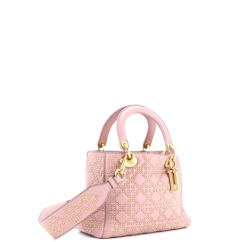 Supple Lady Dior Bag Cannage Studded Lambskin Medium