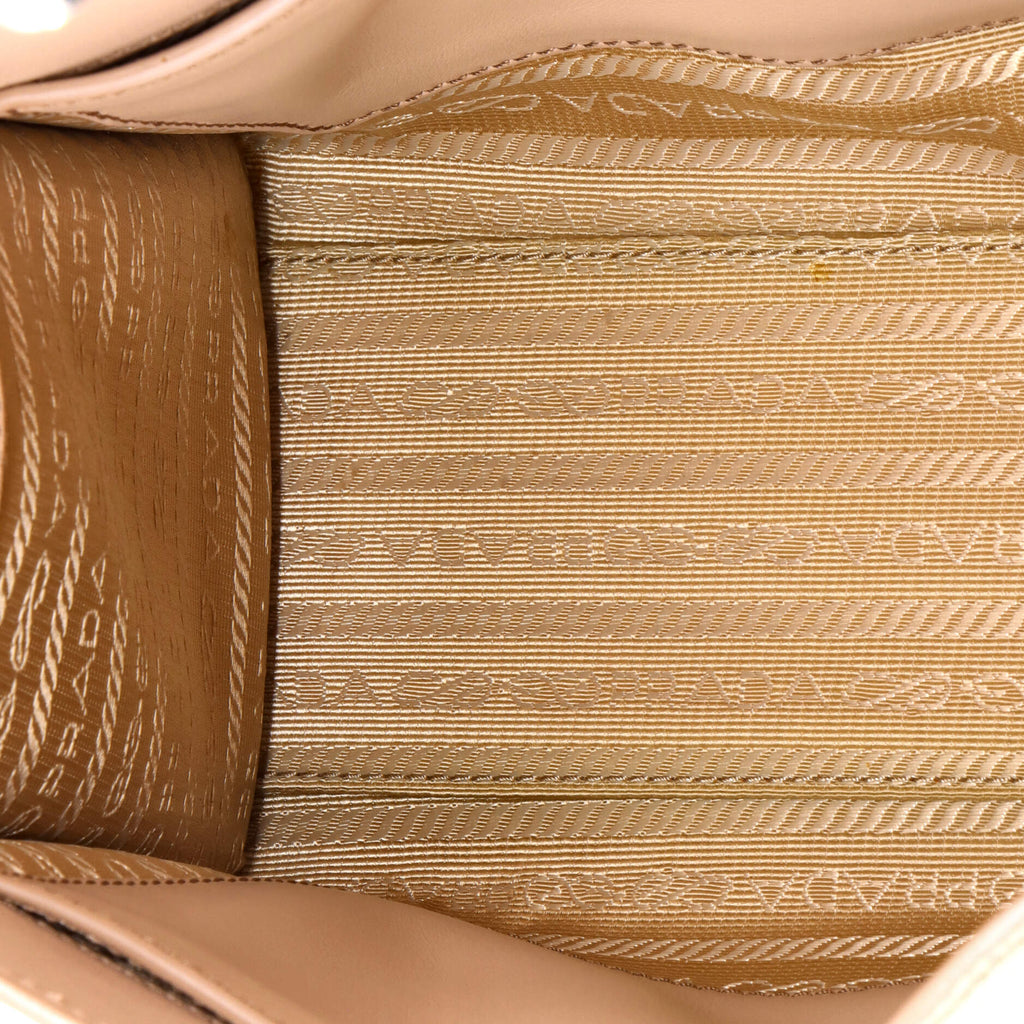 Monochrome Shoulder Bag Saffiano Leather Small