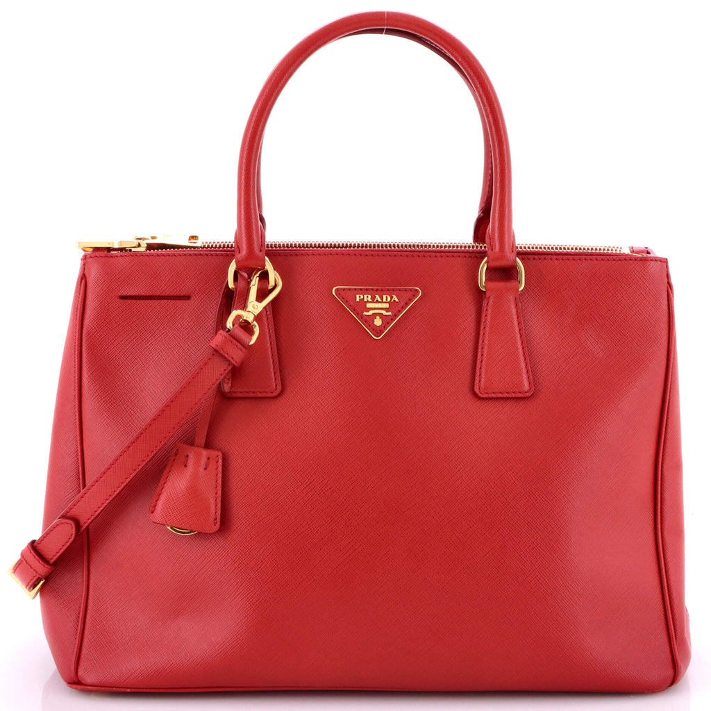 Double Zip Lux Tote Saffiano Leather Medium