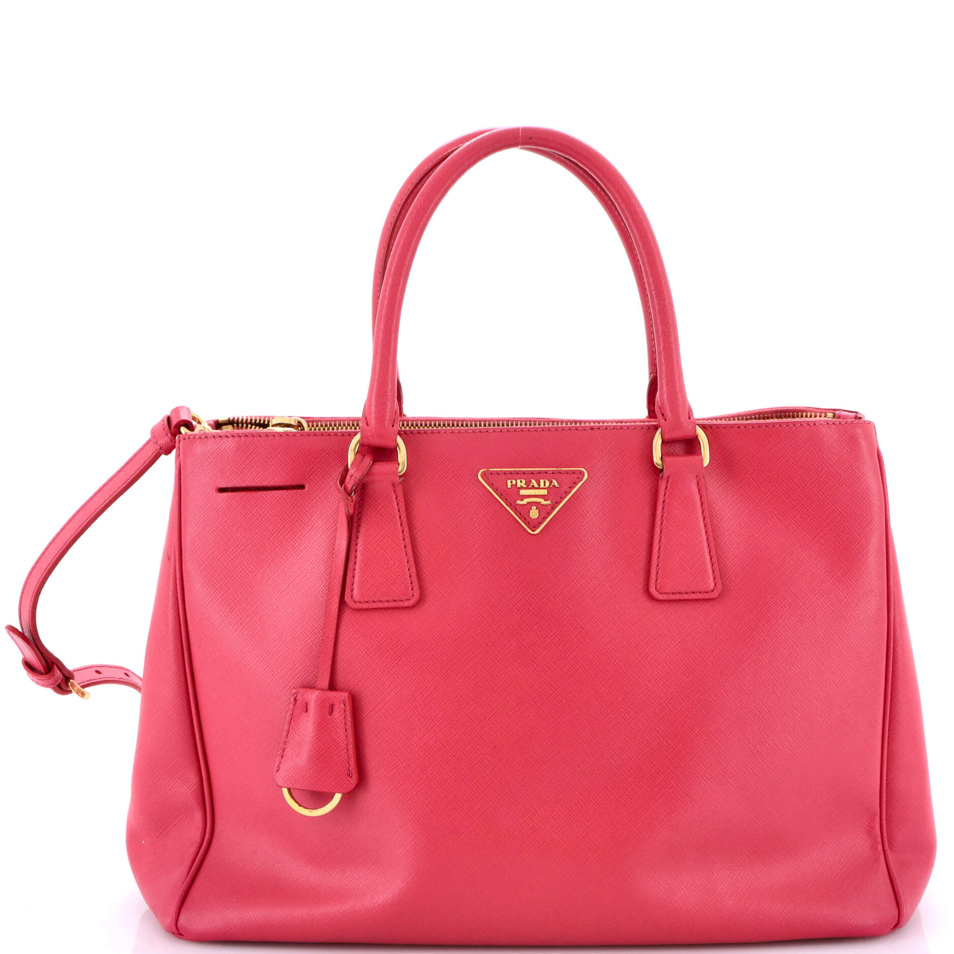 Double Zip Lux Tote Saffiano Leather Medium