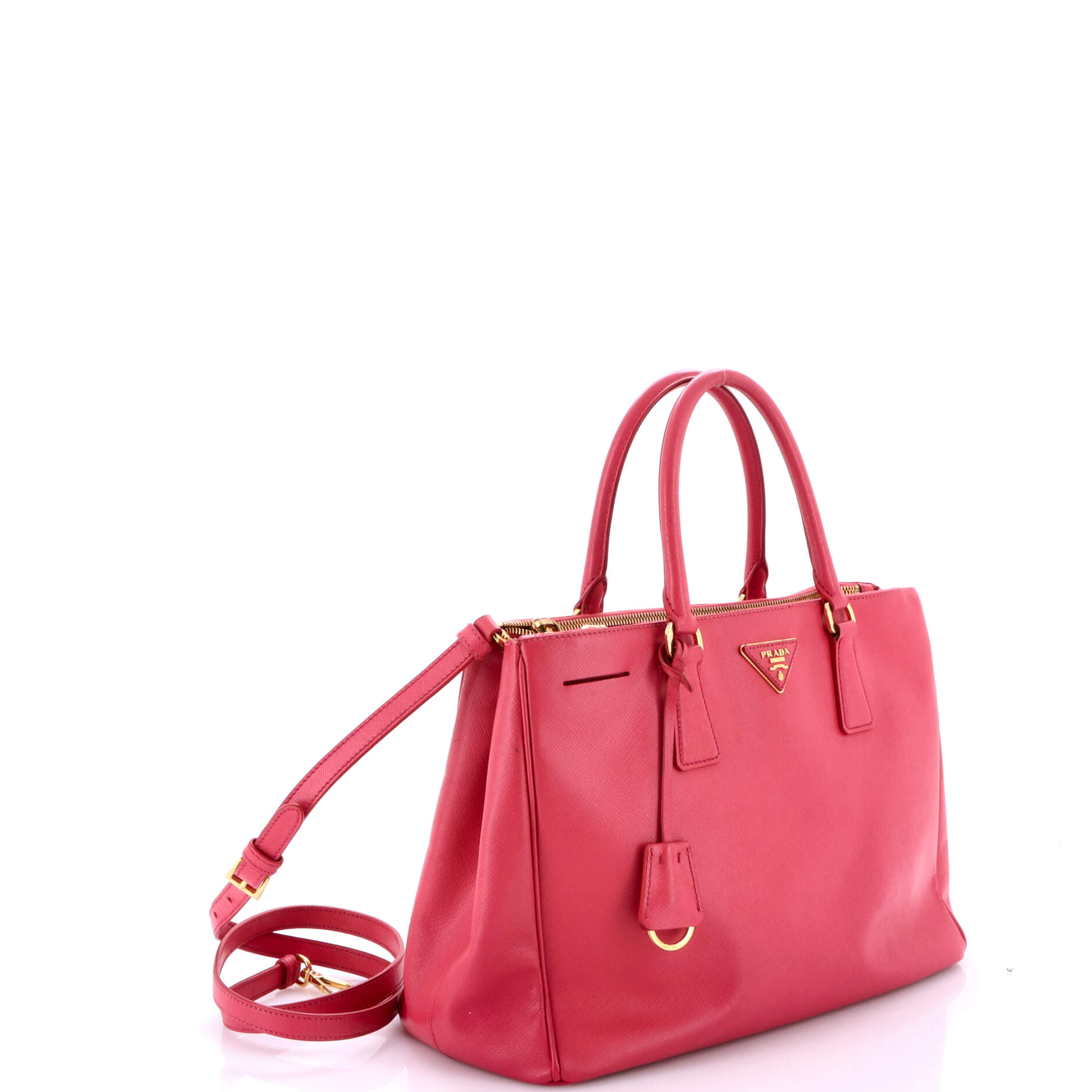 Double Zip Lux Tote Saffiano Leather Medium