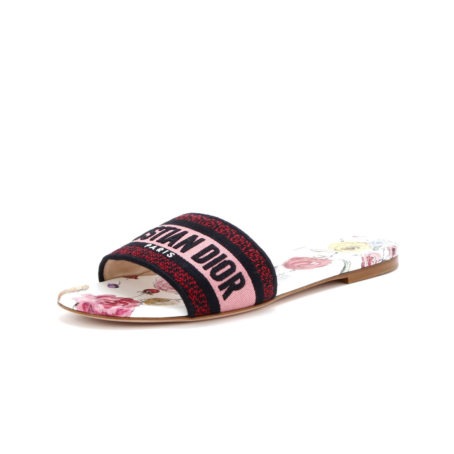 Women's Dway Flat Sandals Embroidered Canvas