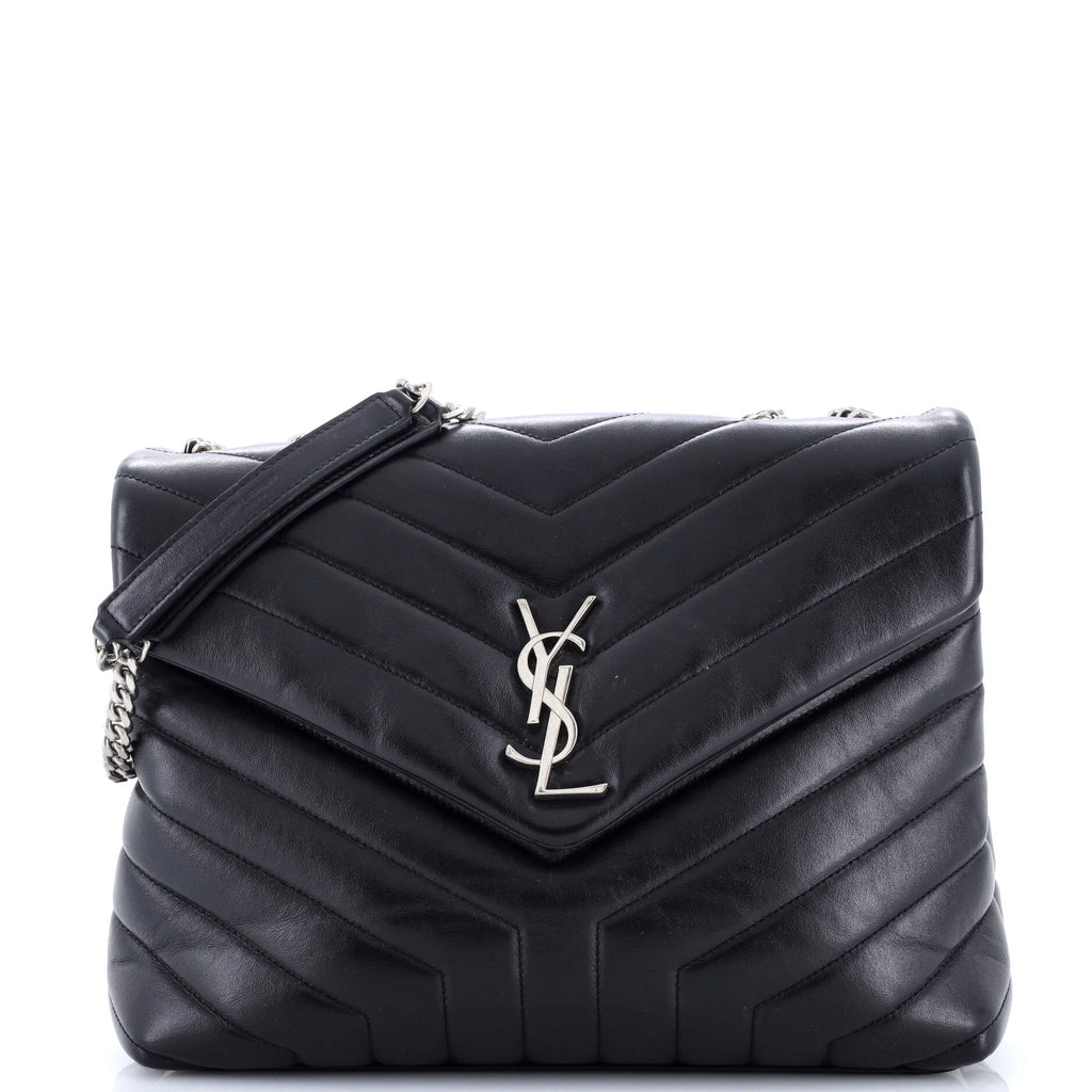 Loulou Shoulder Bag Matelasse Chevron Leather Medium