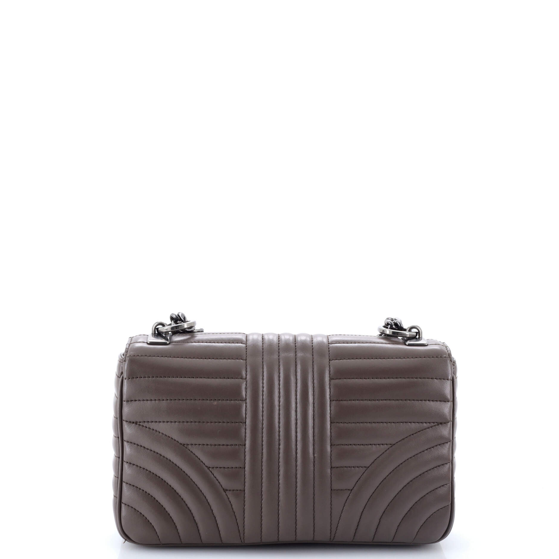 Chain Flap Shoulder Bag Diagramme Quilted Leather Medium